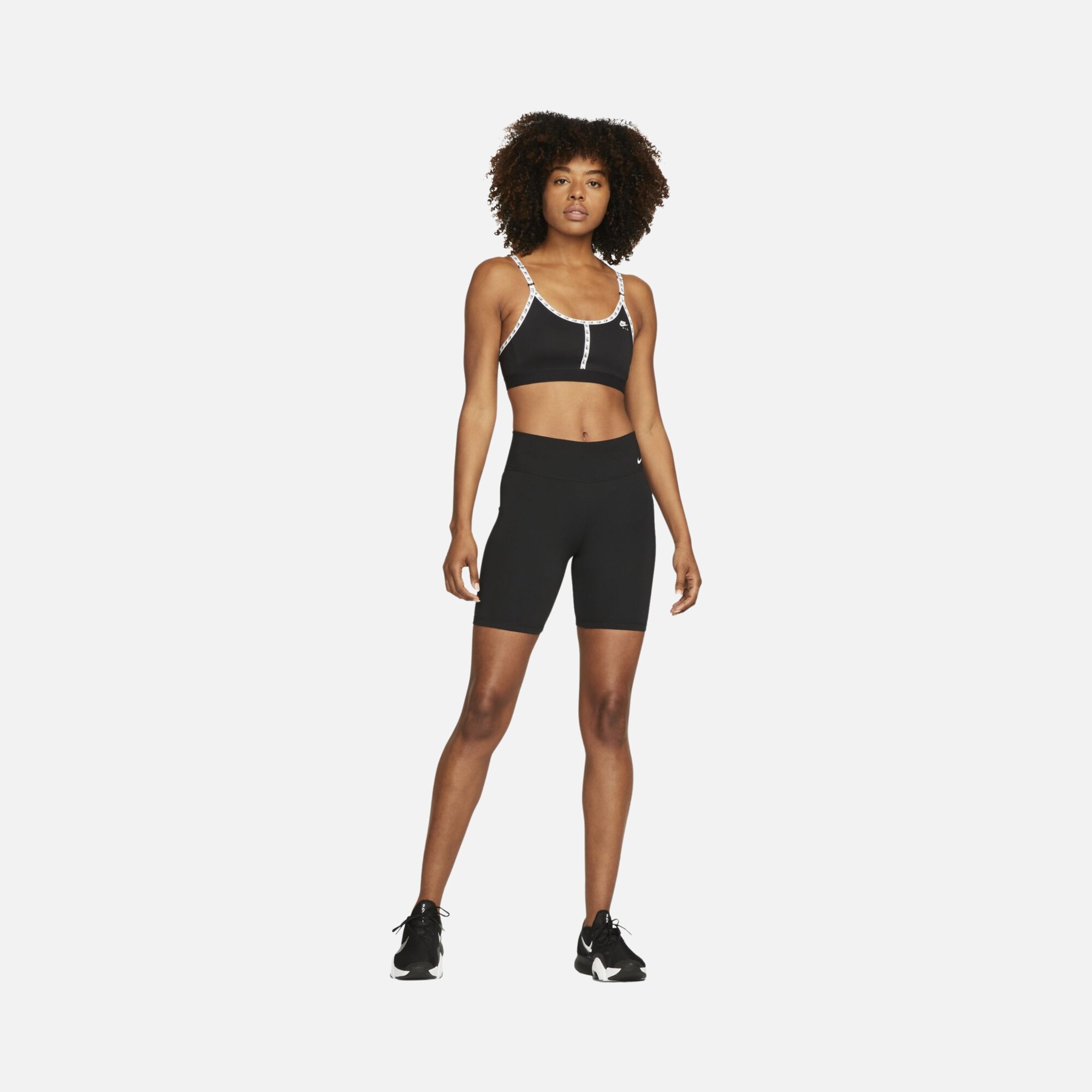 Nike Air Dri-Fit Indy Light-Support Padded Logo Tape Sports Kadın Bra