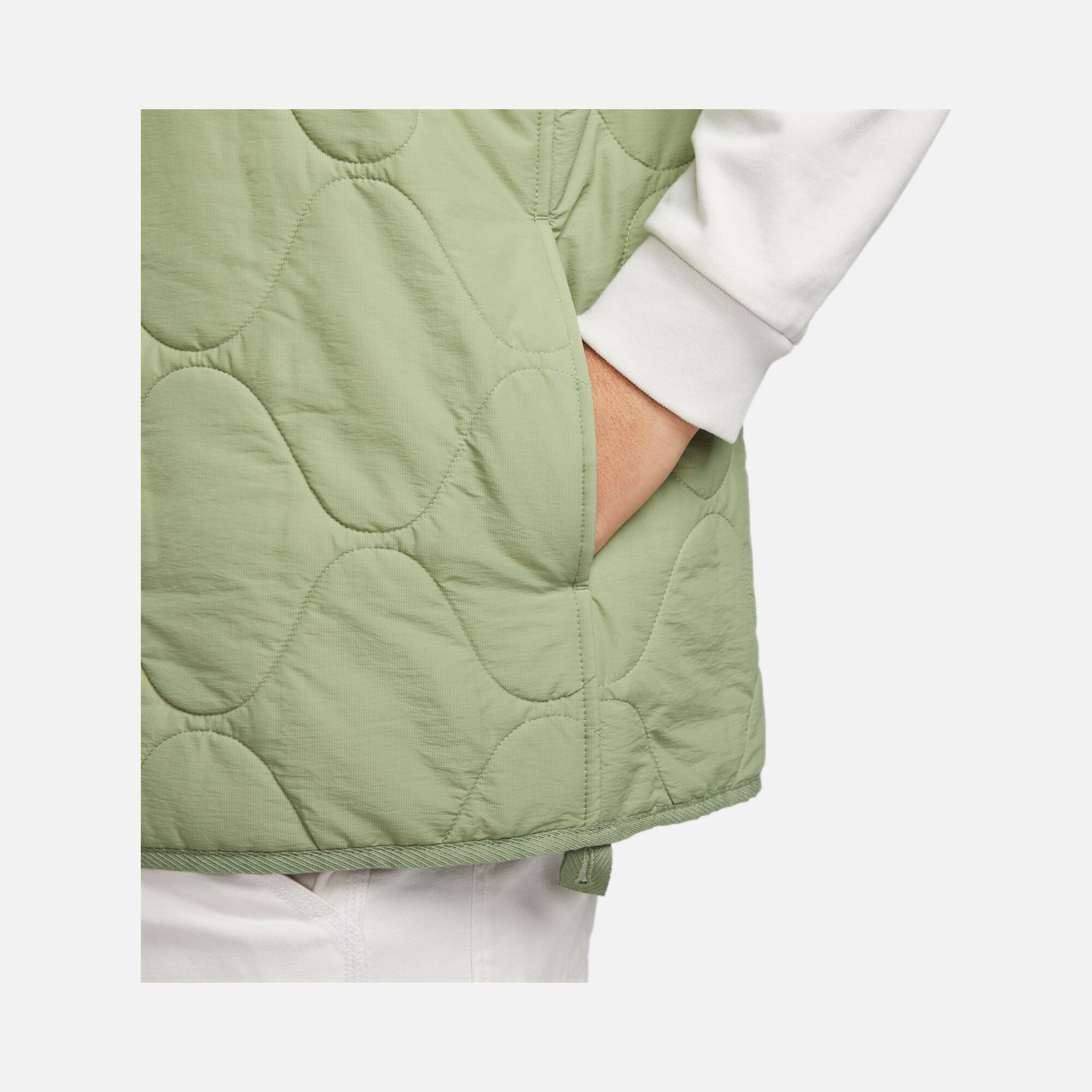 Nike Life Woven Insulated Military Quilted Full Button Erkek Yelek