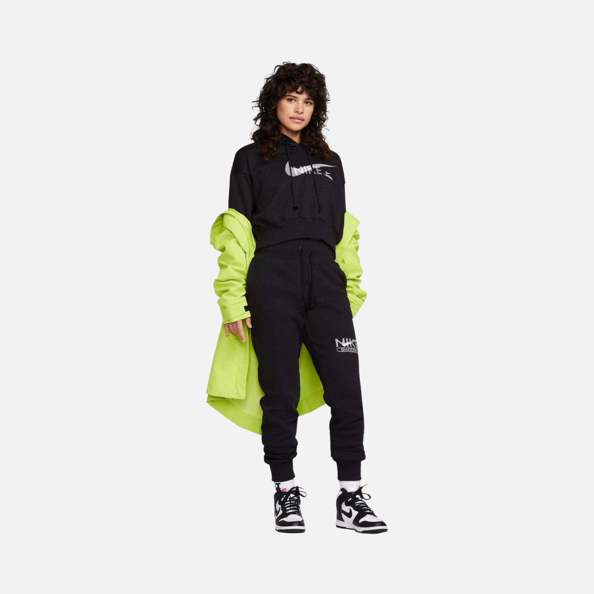 Nike Sportswear Swoosh Fleece Cropped Pullover Hoodie Kadın Sweatshirt