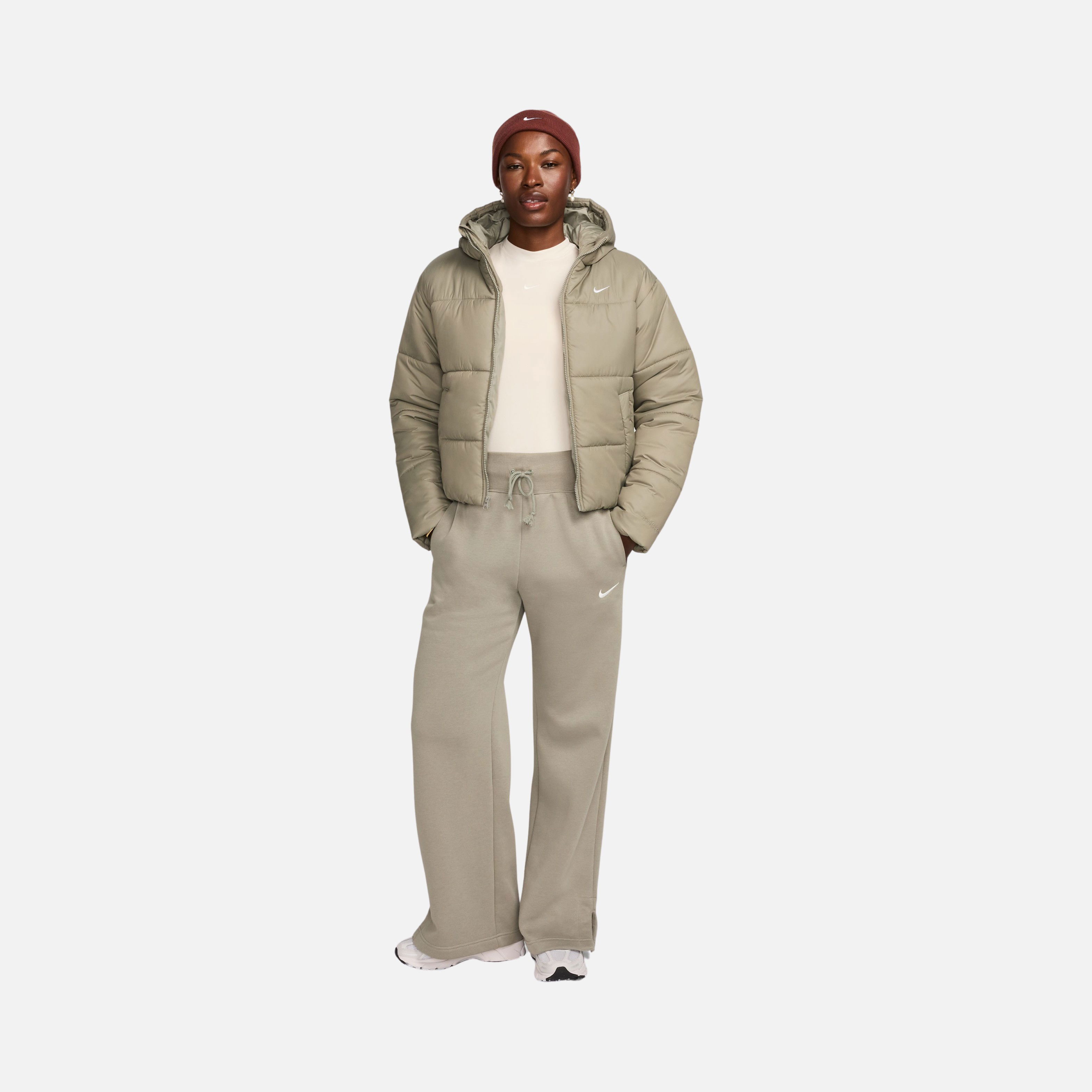 Nike Sportswear Therma-Fit Loose Cut at Hip-Length Full-Zip Hoodie Kadın Mont