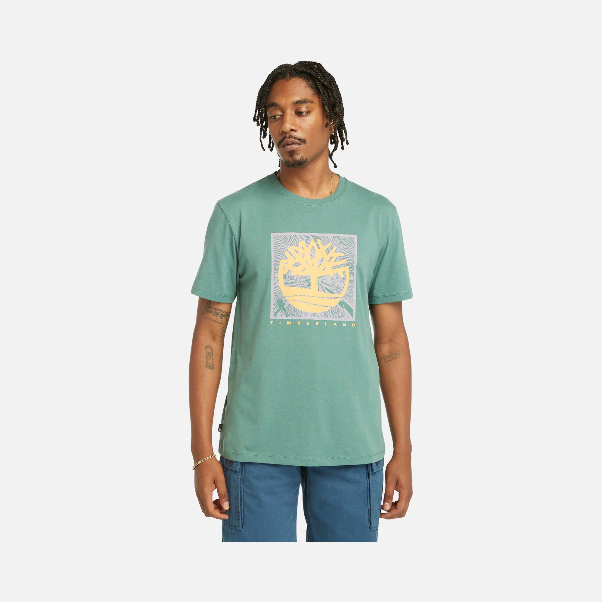Timberland Sportswear Front Graphic SS24 Short-Sleeve Erkek Tişört
