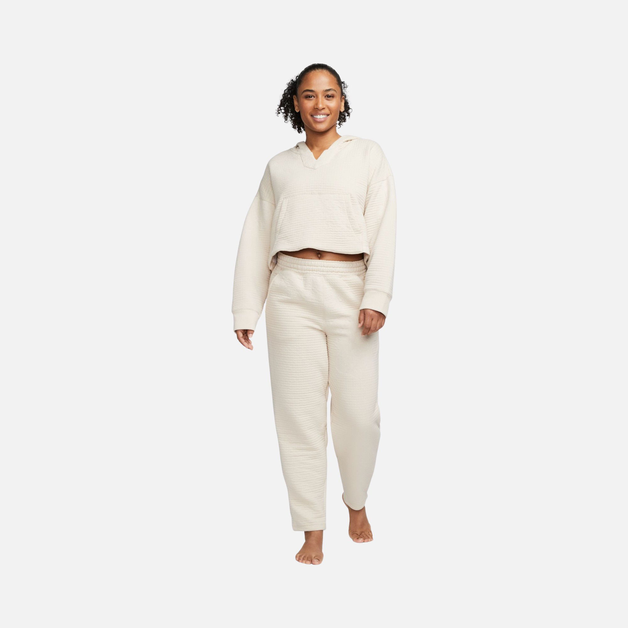 Nike Yoga Luxe Therma-Fit Jacquard Fleece Pullover Hoodie Kadın Sweatshirt