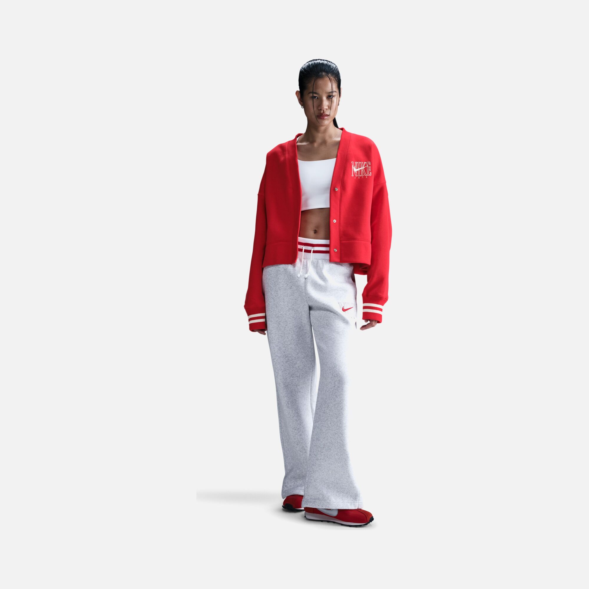 Nike Sportswear Phoenix Fleece Over-Oversized Graphic Full-Snaps Kadın Ceket