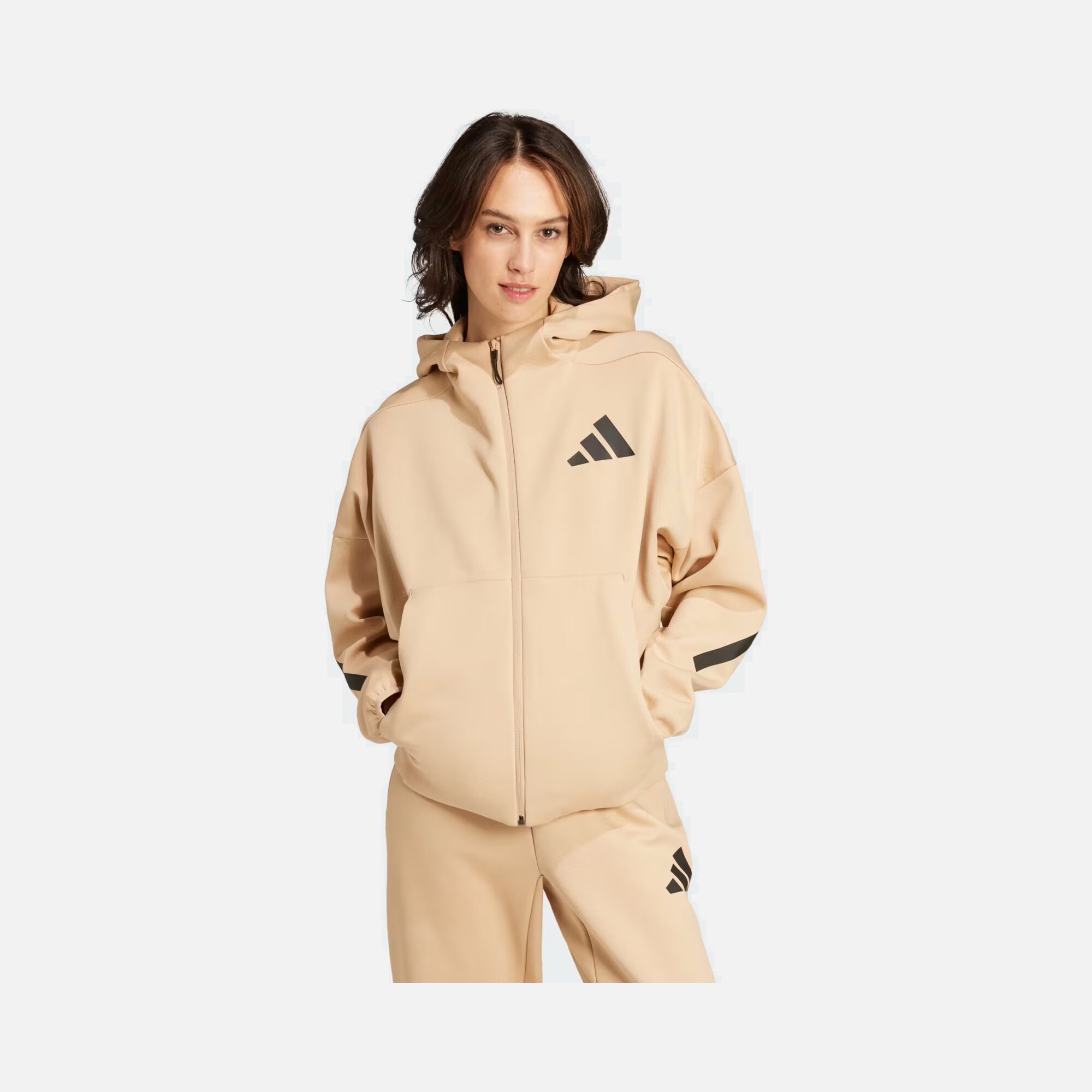 adidas Sportswear Z.N.E. Primeknit Fabric Full-Zip Hoodie Kadın Sweatshirt