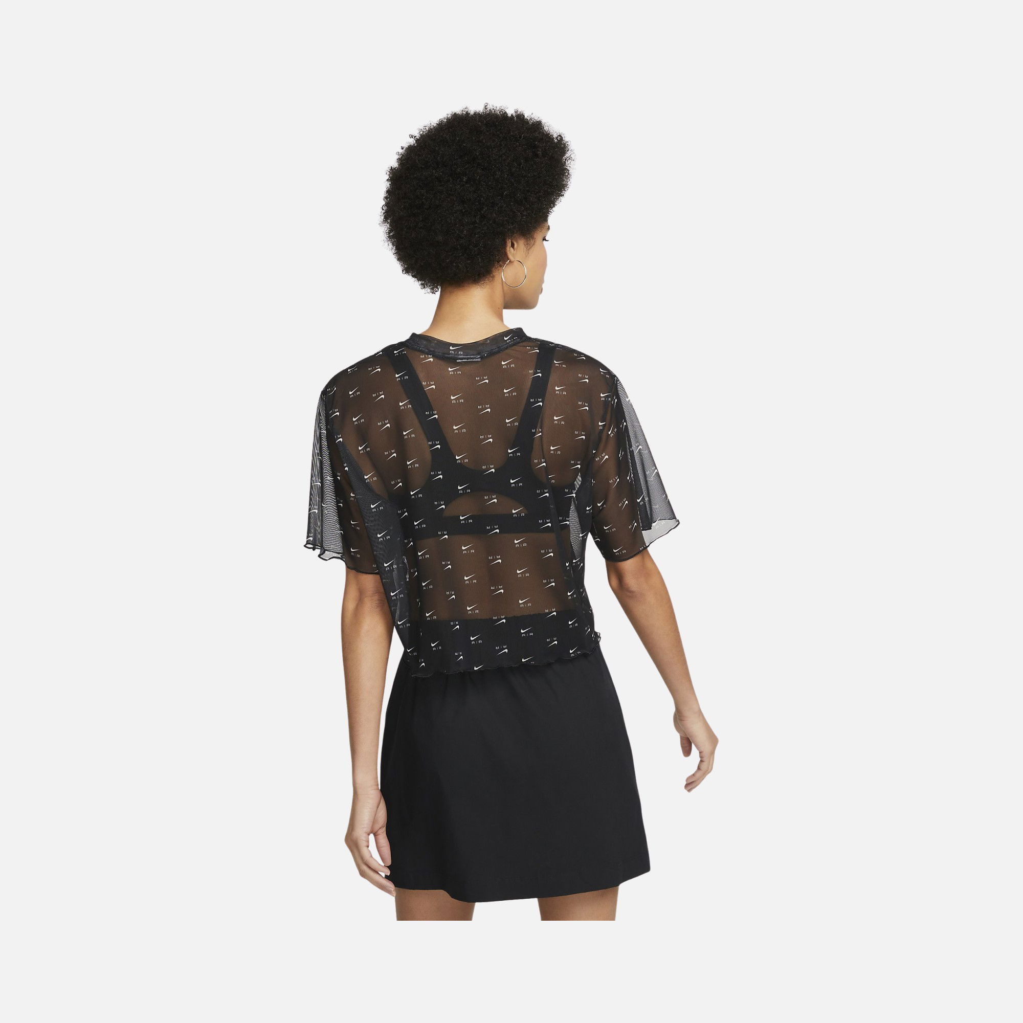 Nike Sportswear Air Printed Mesh Crop Short-Sleeve Kadın Tişört