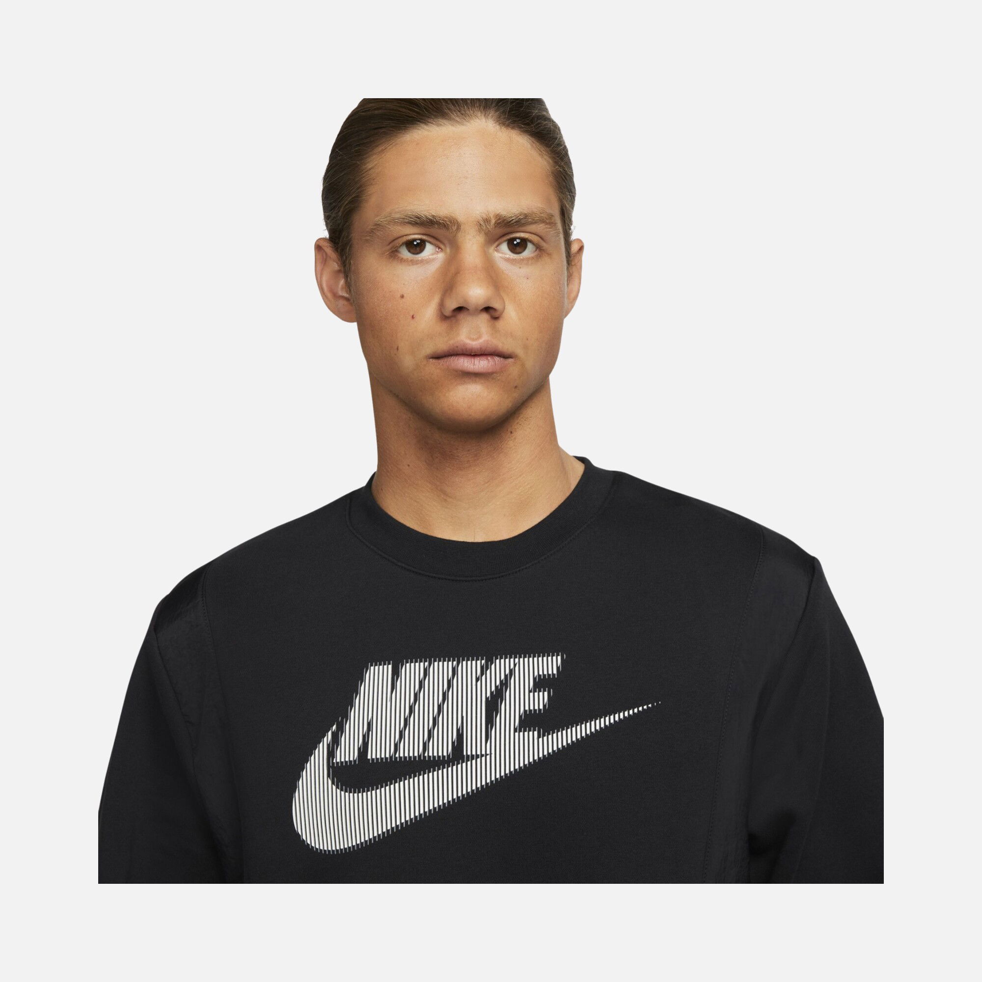 Nike Sportswear Hybrid Fleece Colorblock Erkek Sweatshirt