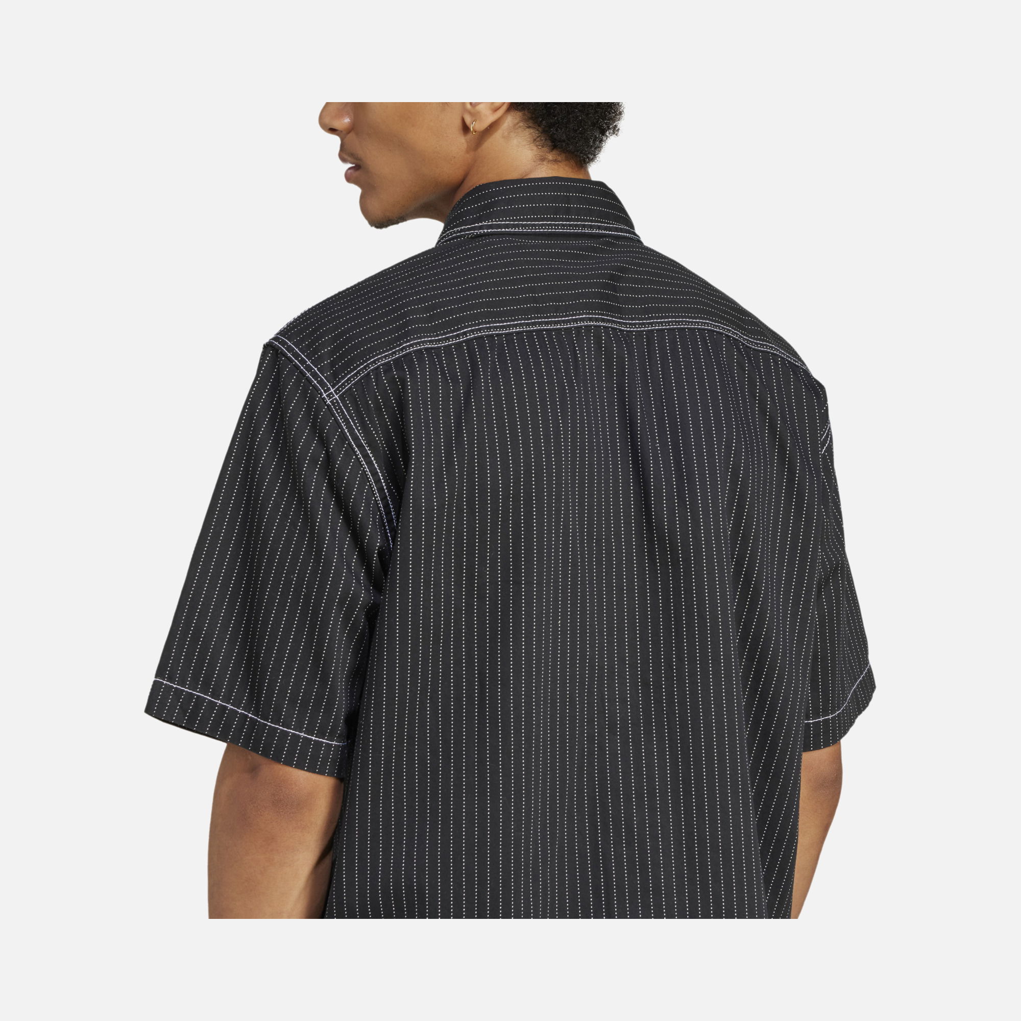 adidas Originals Wabash Dot Print Loose Cut Full-Buttoned Short-Sleeve Erkek Gömlek