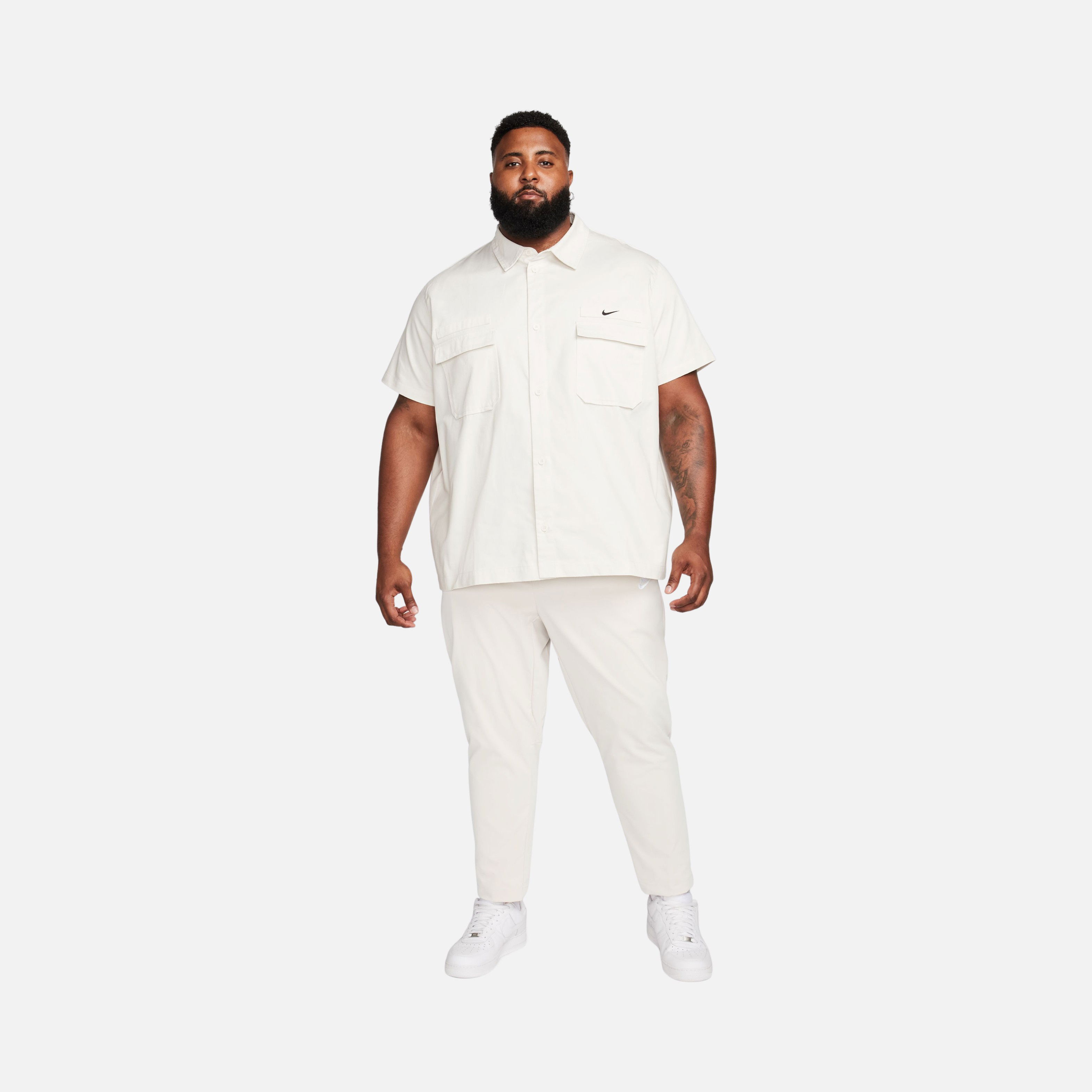 Nike Sportswear Woven Military Button-Down Short-Sleeve Erkek Gömlek