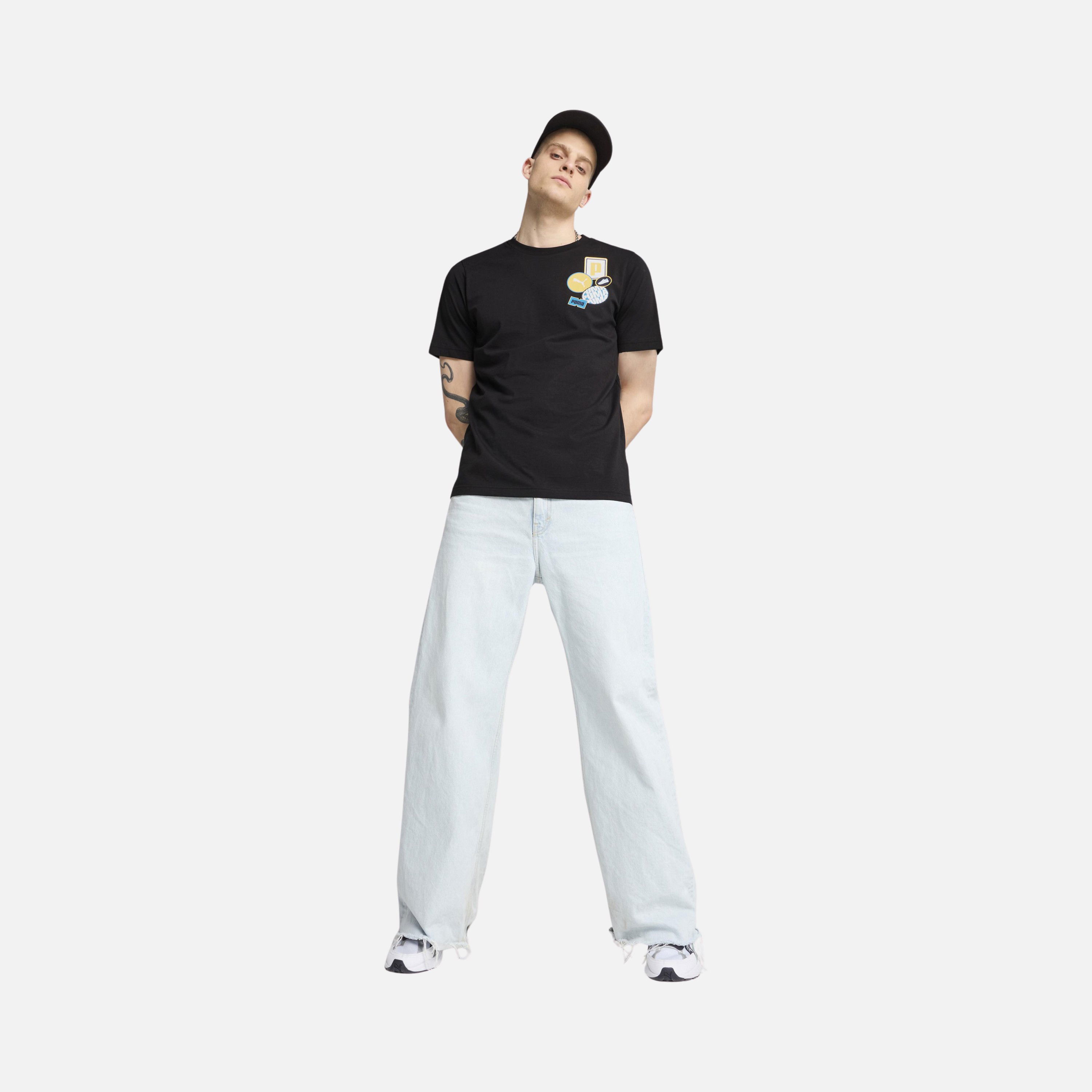 Puma Sportswear Brand Graphics Icon Regular-Fit Short-Sleeve Erkek Tişört
