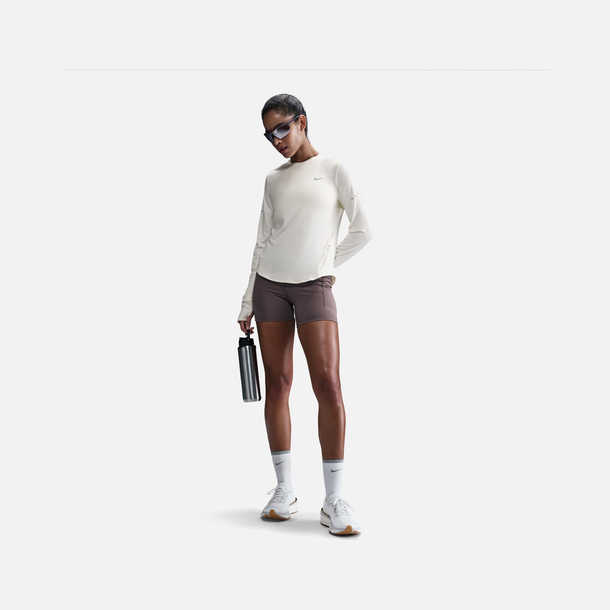 Nike Swift Dri-Fit UV Crew Running Long-Sleeve Kadın Tişört
