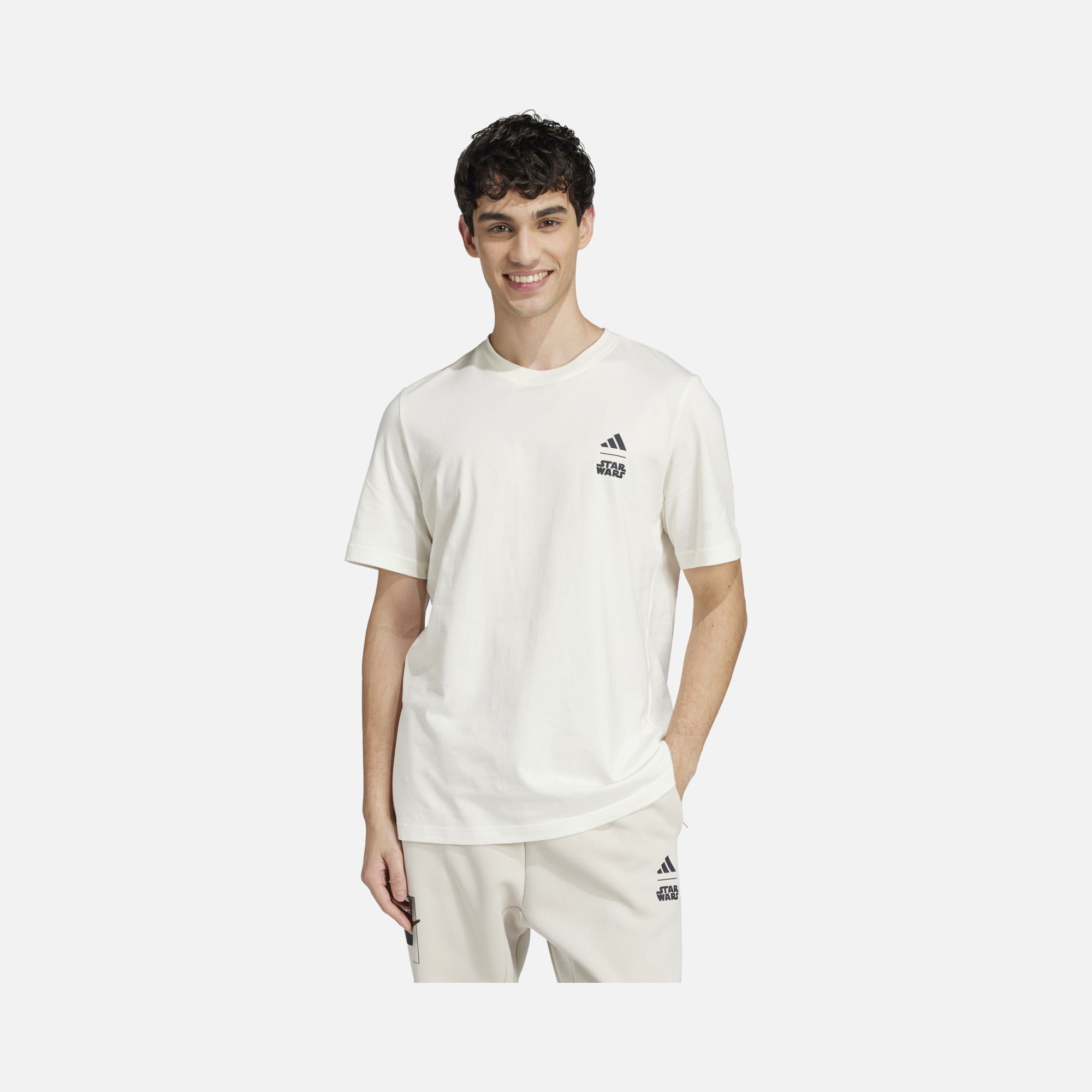 adidas X Star Wars The Mandalorian & Grogu Graphic Print Gym & Training Short-Sleeve Erkek Tişört