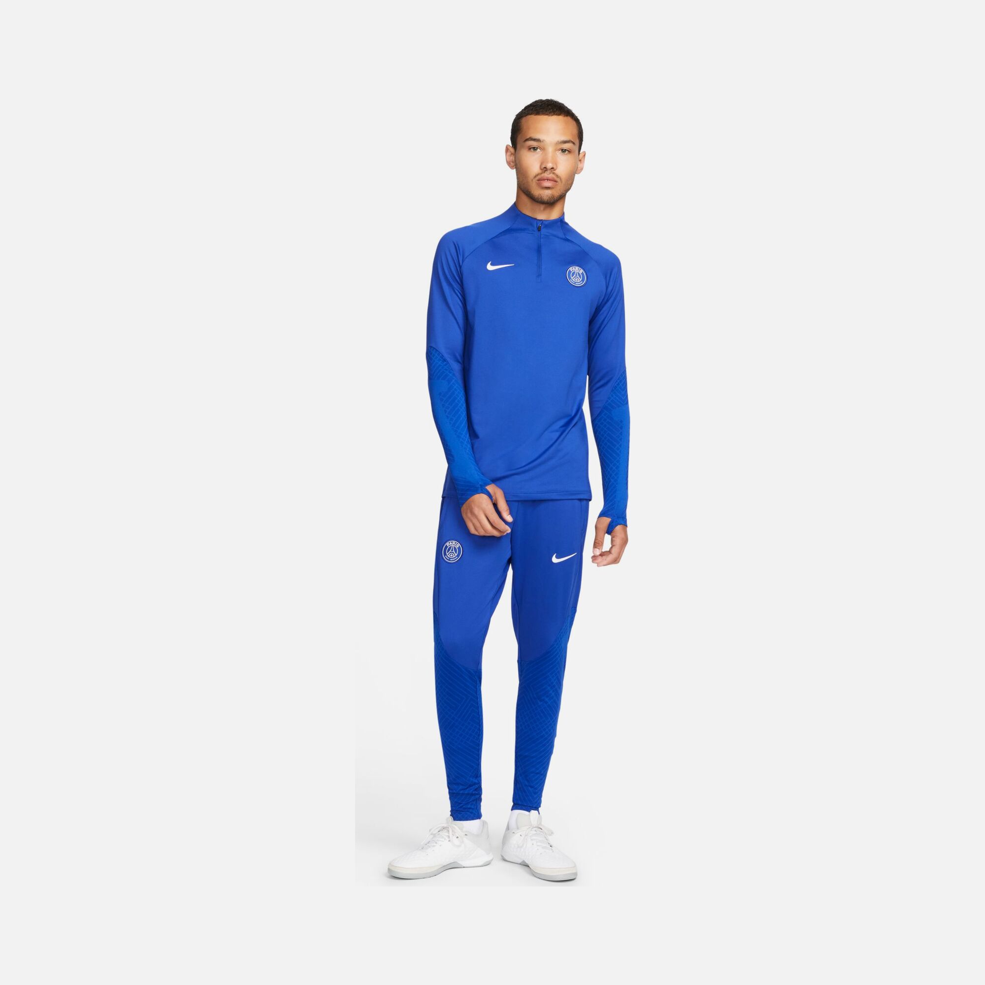 Nike Paris Saint-Germain Strike Dri-Fit Knit 1/4 Zip Long-Sleeve Erkek Tişört