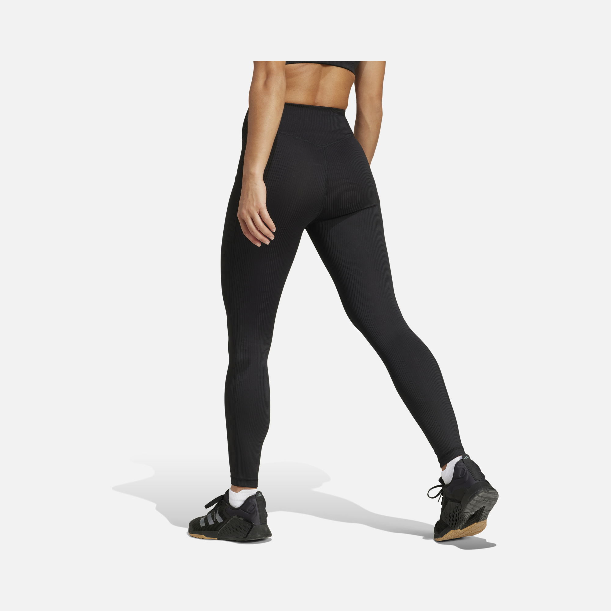 adidas Optime Rib LYCRA® Fabric High Waist 7/8 Gym & Training Kadın Tayt