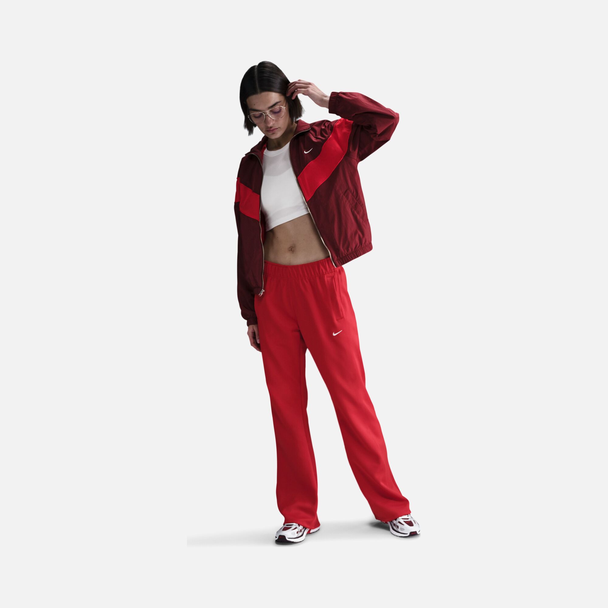 Nike Sportswear Essentials Windrunner Mid-Rise Slim Poly Knit Kadın Eşofman Altı