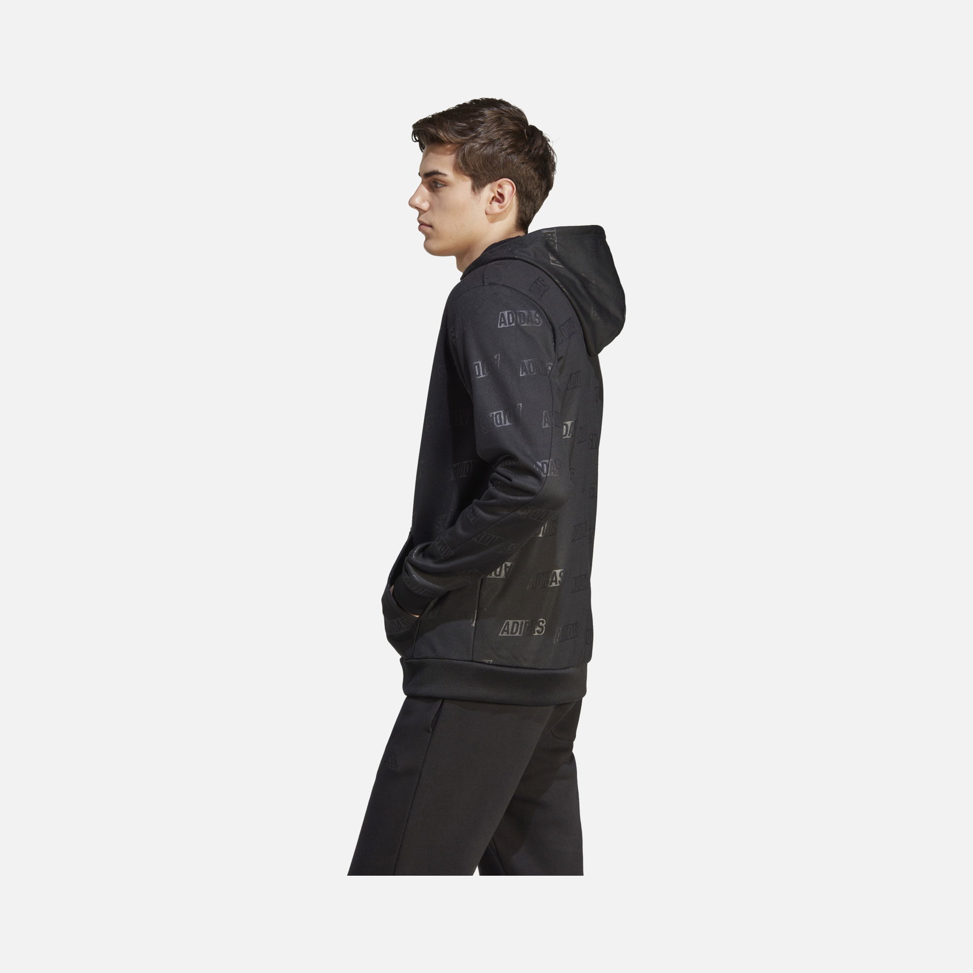 adidas Sportswear Bluza dresowa Embossed Fleece Full-Zip Hoodie Erkek Ceket