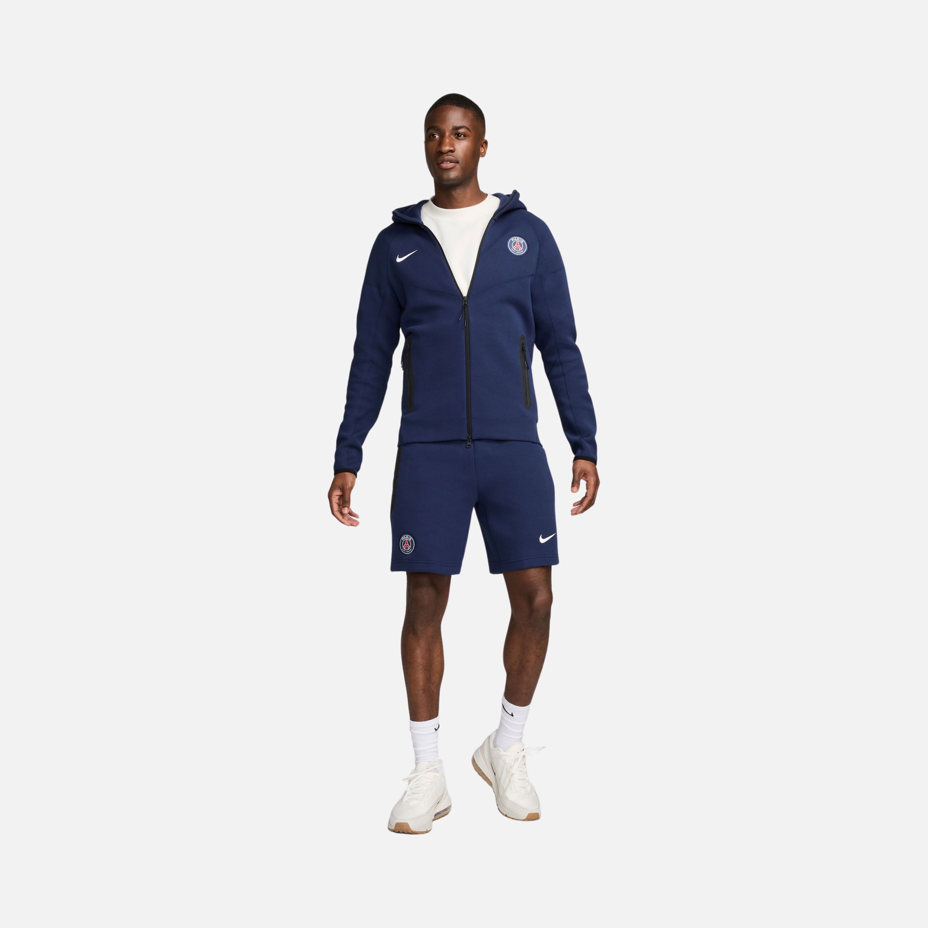 Nike Paris Saint-Germain Tech Fleece Windrunner FW24 Full-Zip Hoodie Erkek Sweatshirt