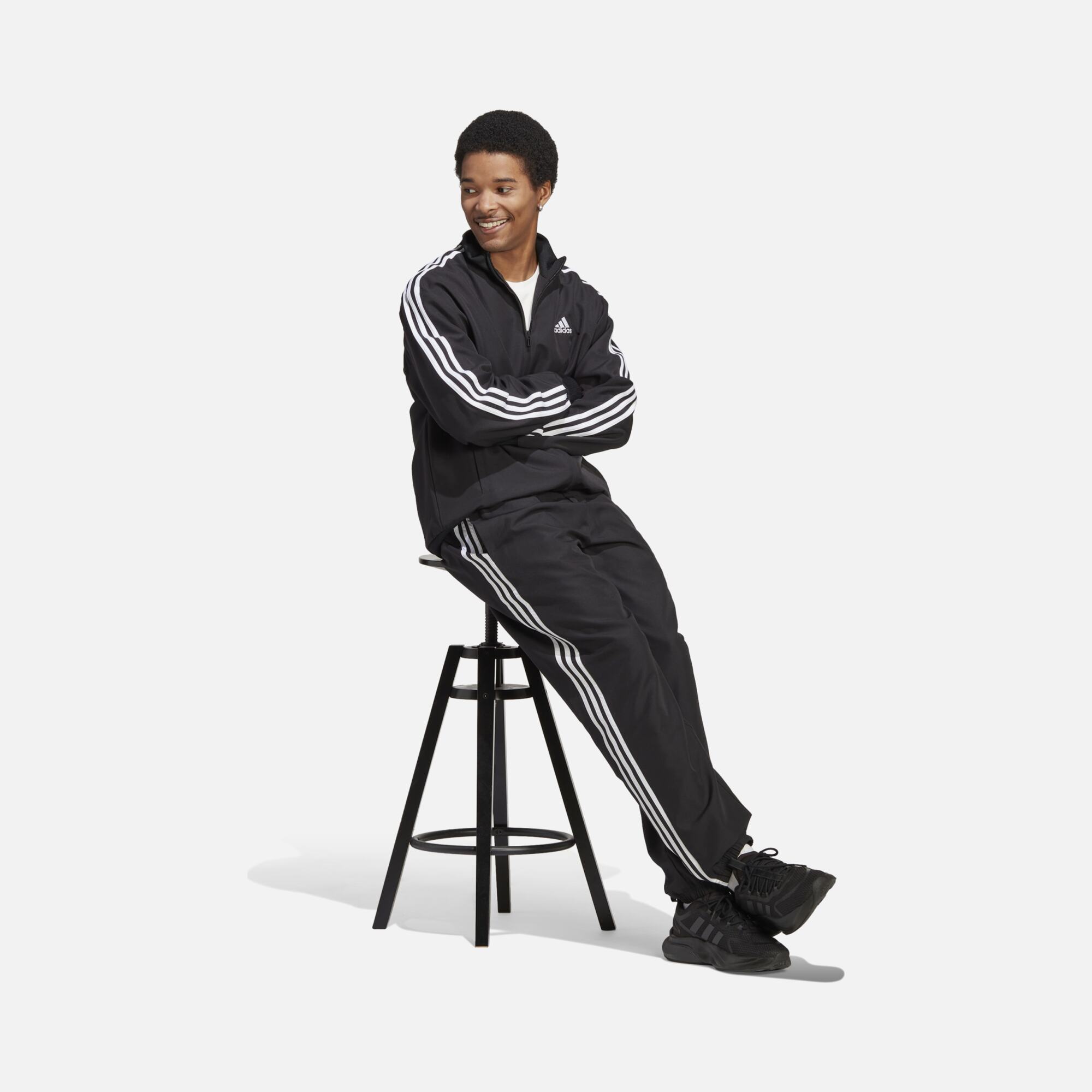 adidas Sportswear 3-Stripes Woven Full-Zip Erkek Eşofman Takımı