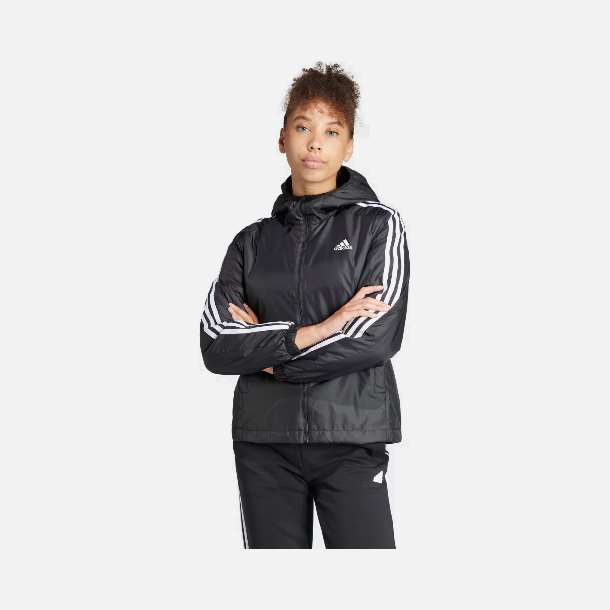 asidas Essentials 3-Stripes Insulated Full-Zip Hoodie Kadın Ceket