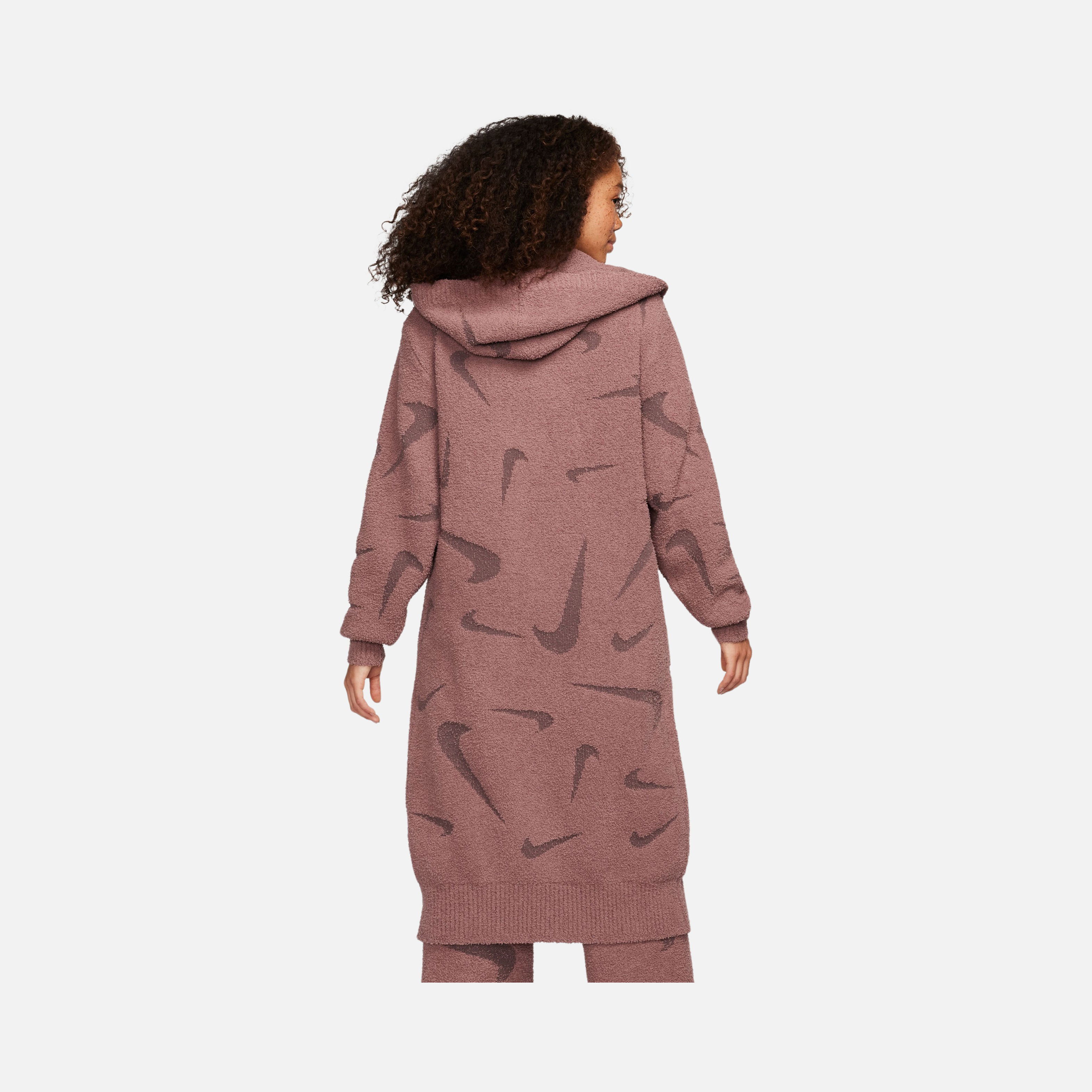 Nike Sportswear Phoenix Cozy Bouclé Loose-Cut Long Knit Hoodie Kadın Ceket