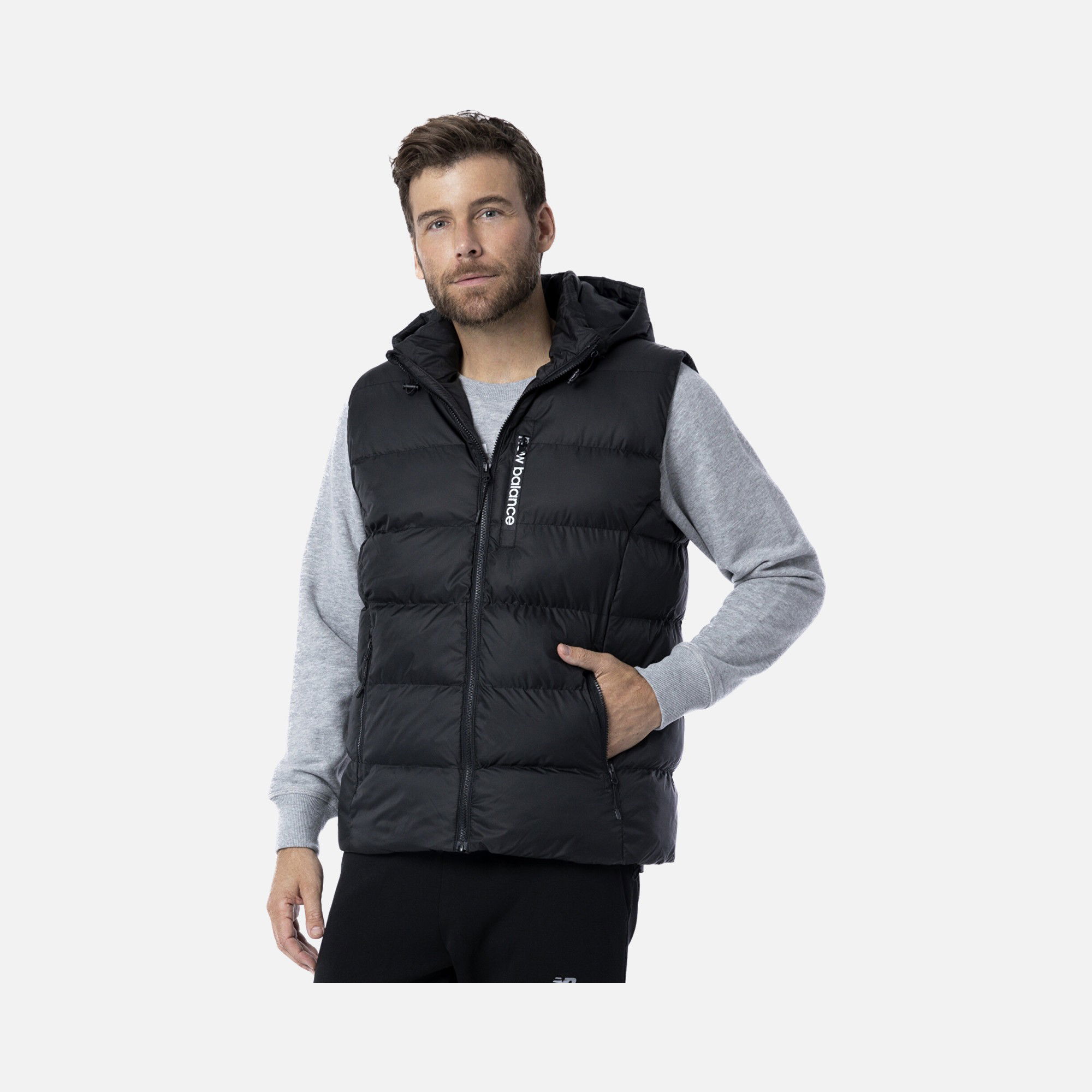 New Balance Sportswear MPV3123 Puffer Full-Zip Hoodie Erkek Yelek