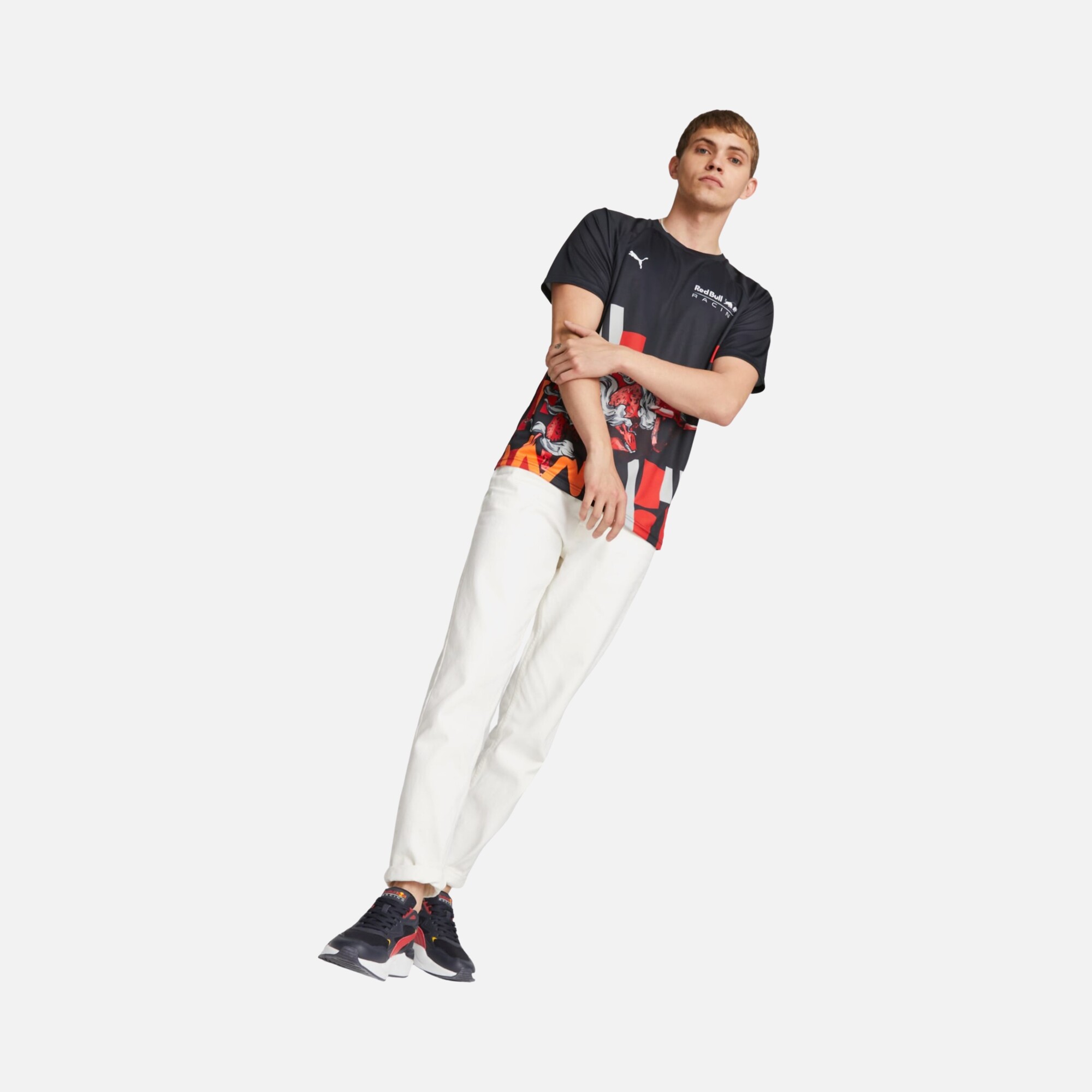 Puma Red Bull Racing Double Bull Night Sky Short-Sleeve Erkek Tişört