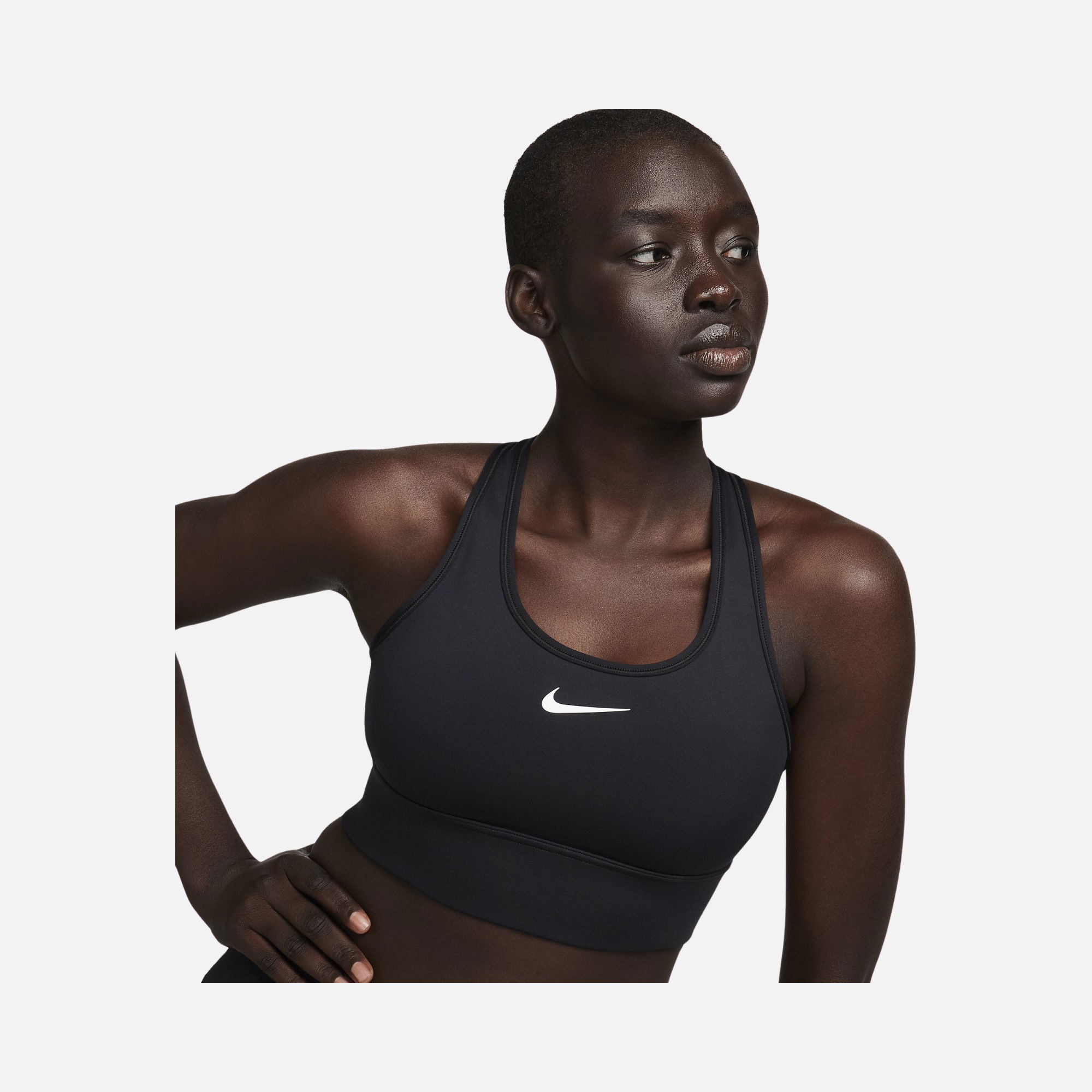 Nike Swoosh Medium Support Padded Longline Sports Kadın Bra