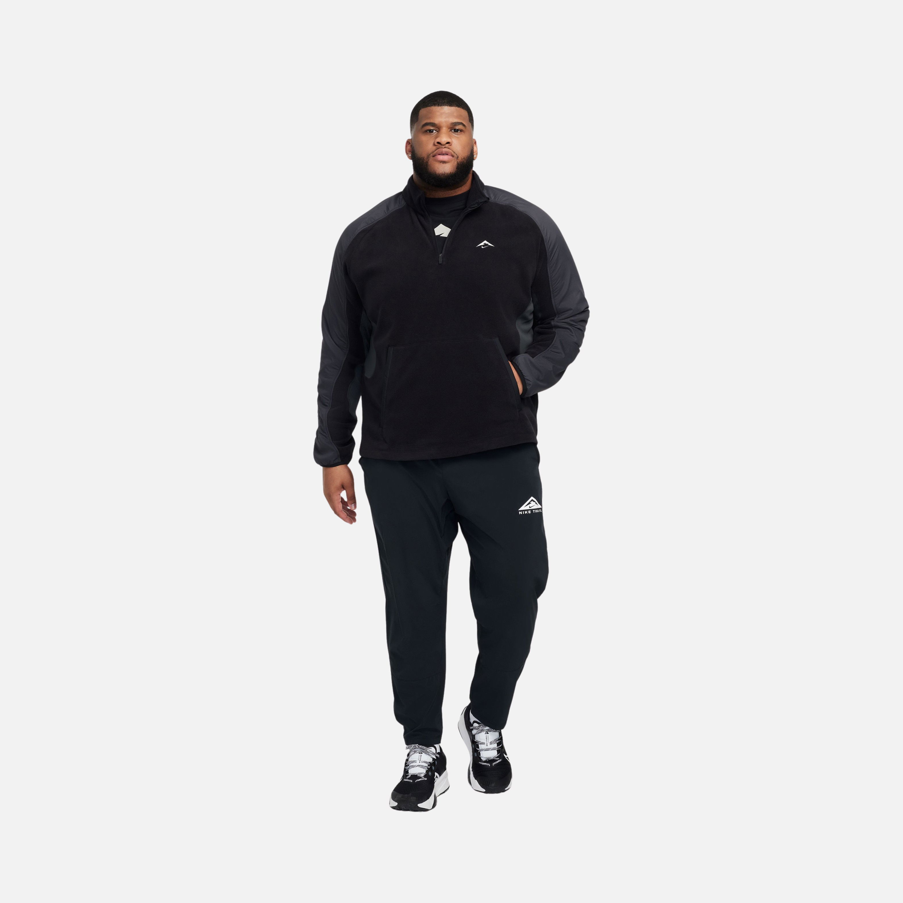 Nike Trail Polartec® 1/4-Zip Fleece Running Long-Sleeve Erkek Tişört