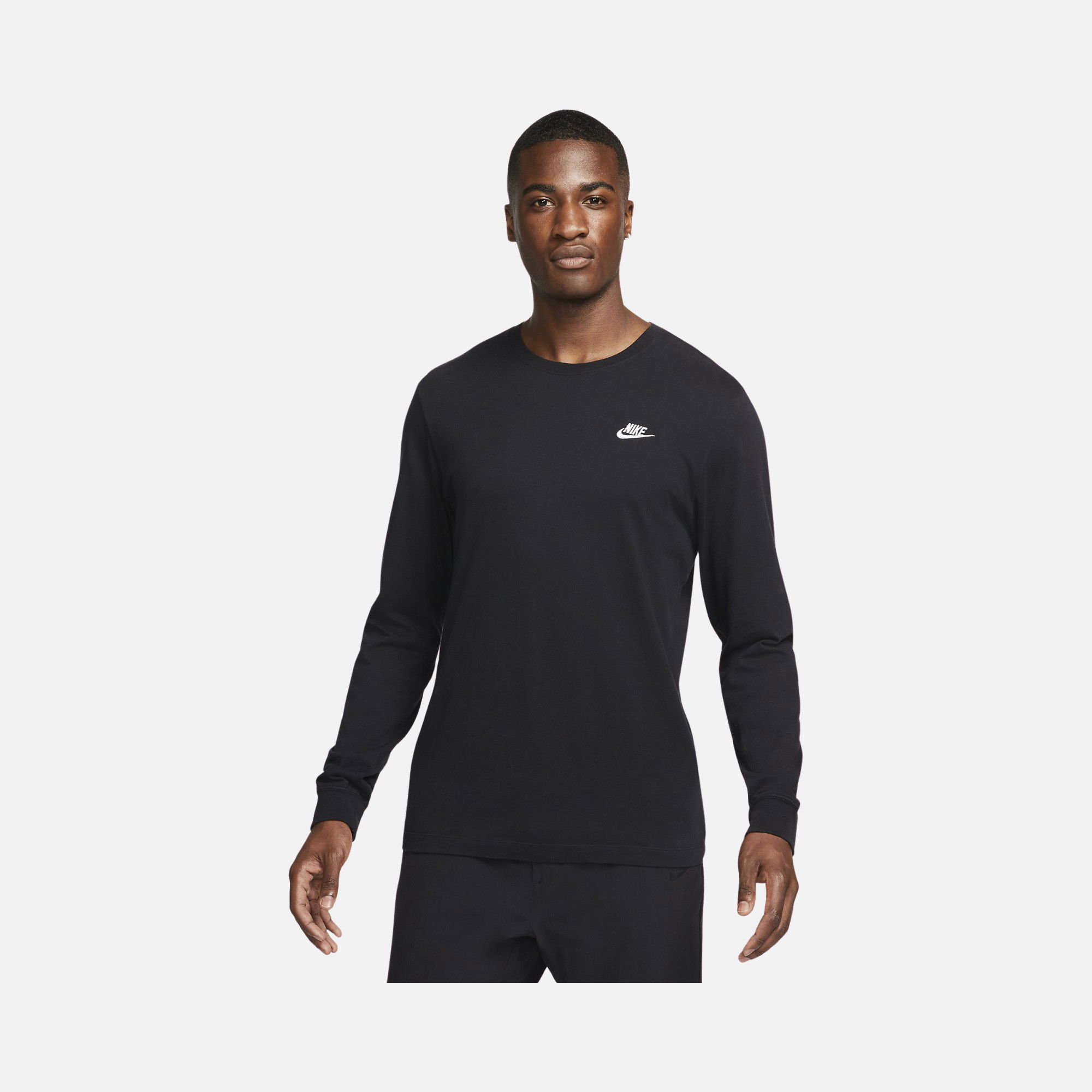 Nike Sportswear Club ''Embroidered Futura Logo'' Long-Sleeve Erkek Tişört