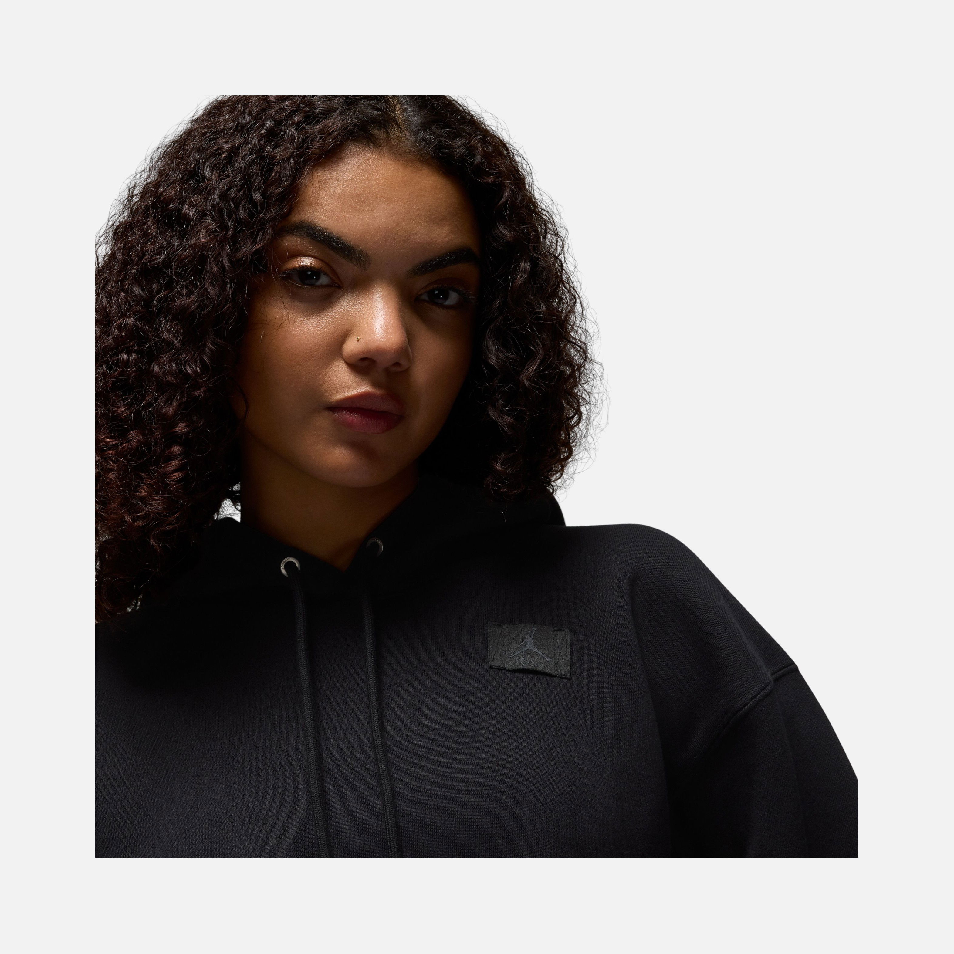 Nike Jordan Flight Fleece Satin Lined Pullover Hoodie Kadın Sweatshirt