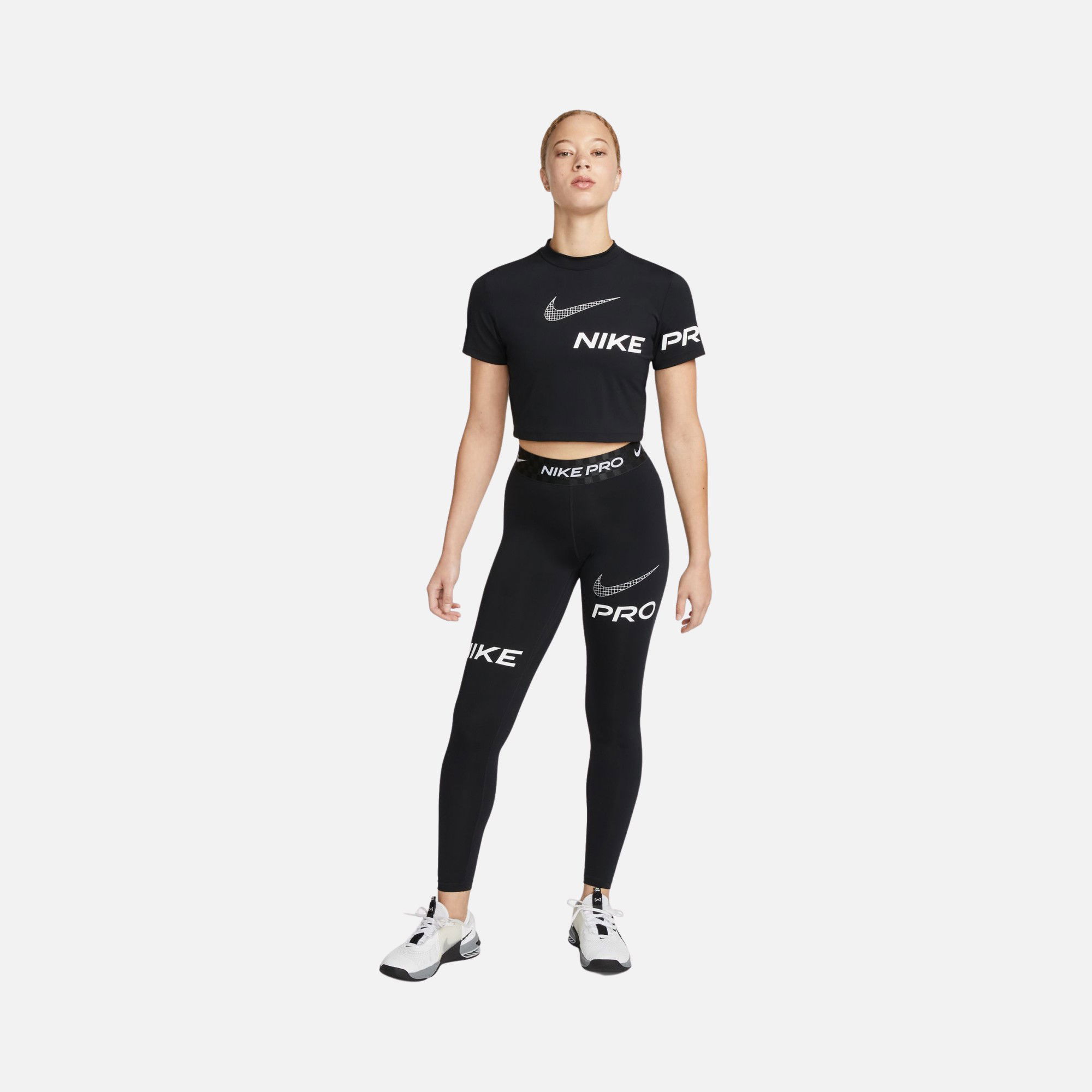 Nike Pro Dri-Fit Mid-Rise Full-Length Graphic Training Kadın Tayt