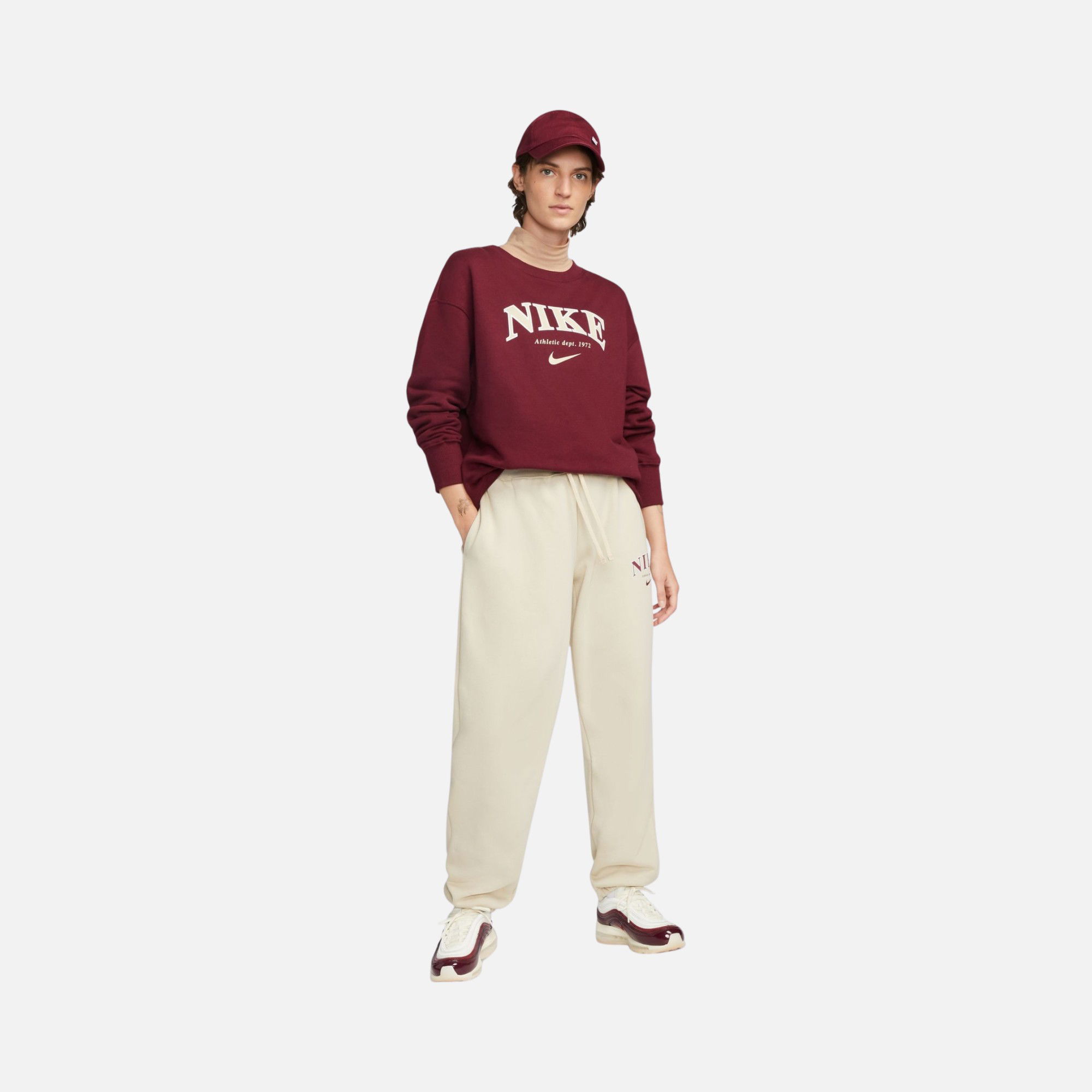 Nike Sportswear Phoenix Fleece High Waisted Oversized Kadın Eşofman Altı
