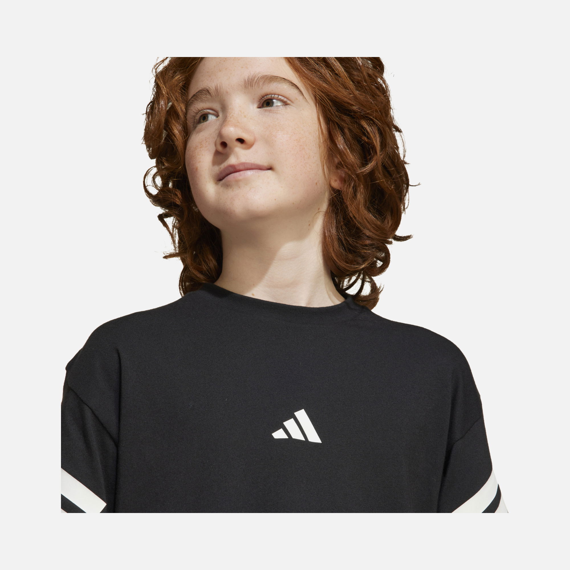 adidas Sportswear Future Icons 3-Stripes & 3-Bar Logo Detail Short-Sleeve Çocuk Tişört