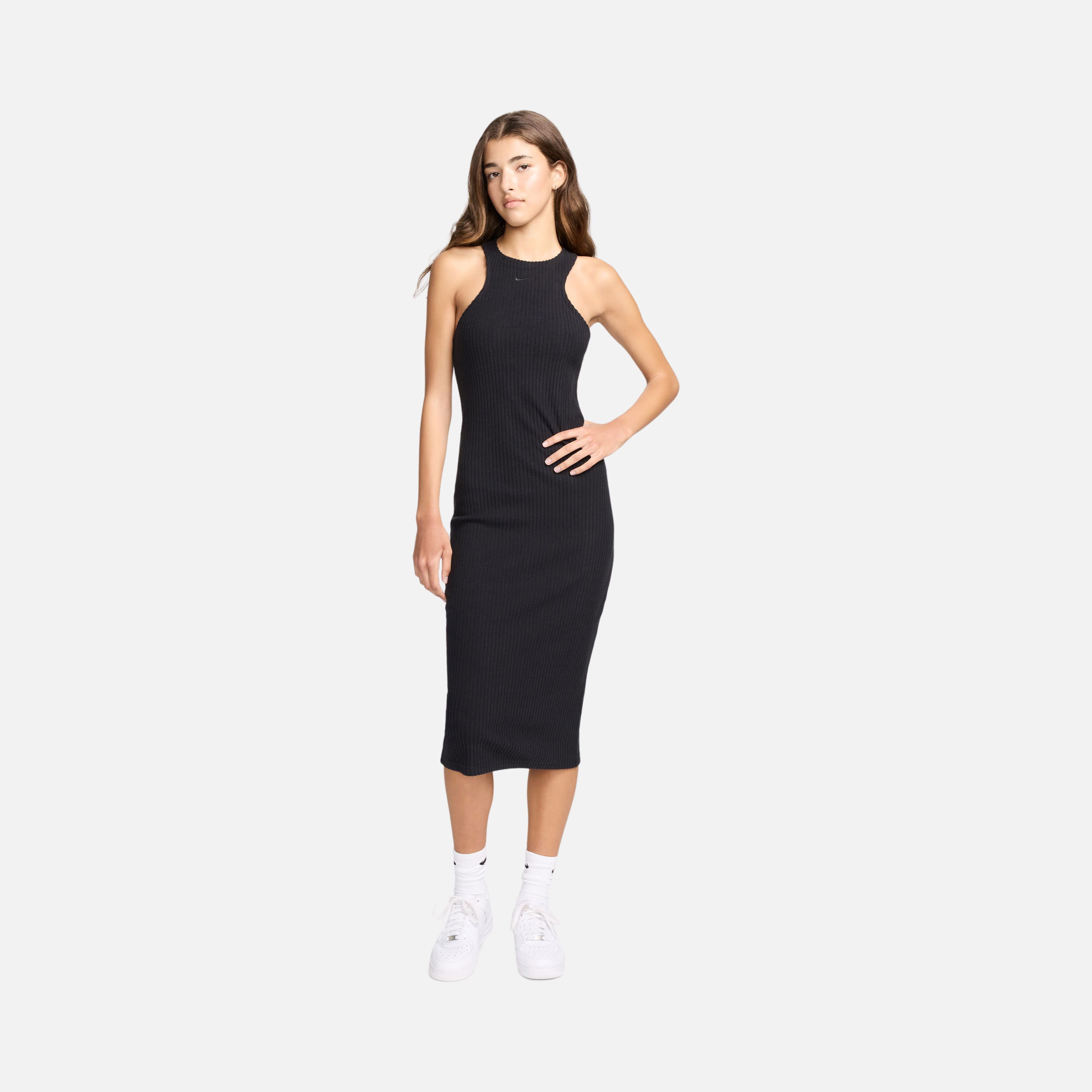Nike Sportswear Slim Ribbed Midi Racerback Design Sleeveless Kadın Elbise