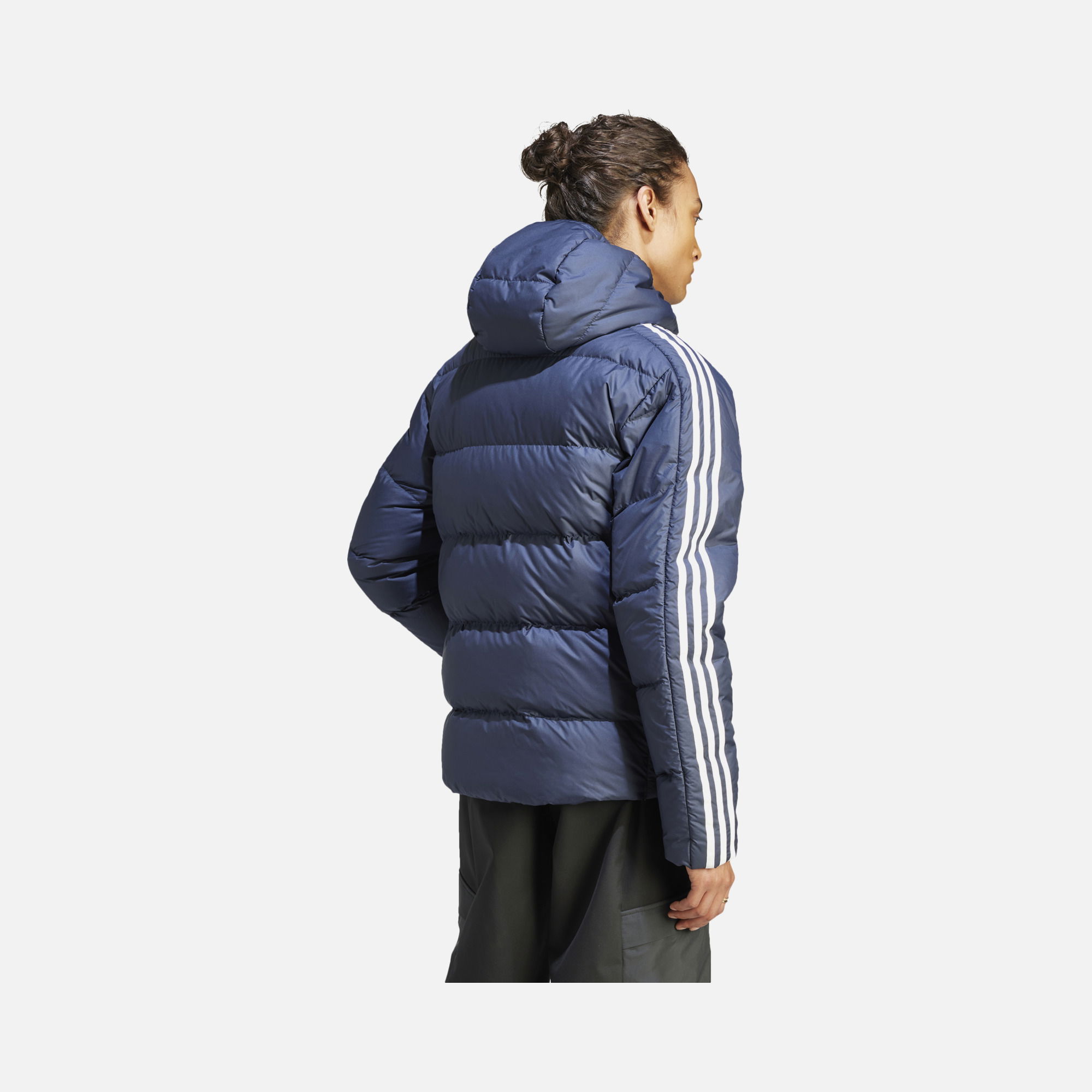 adidas Essentials Midweight Down 3-Stripes Full-Zip Hoodie Erkek Ceket