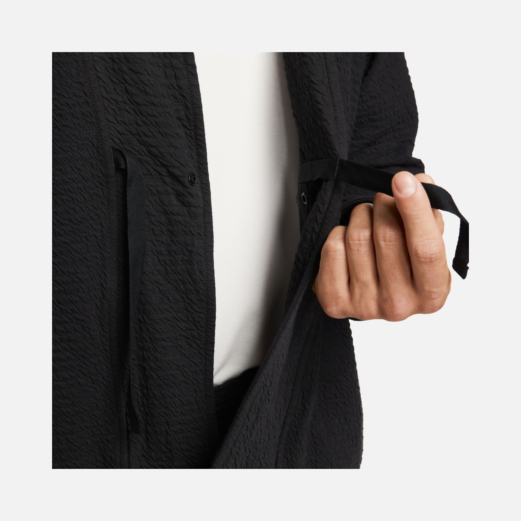 Nike Yoga Dri-Fit Textured Full-Length Snap Buttons Erkek Ceket