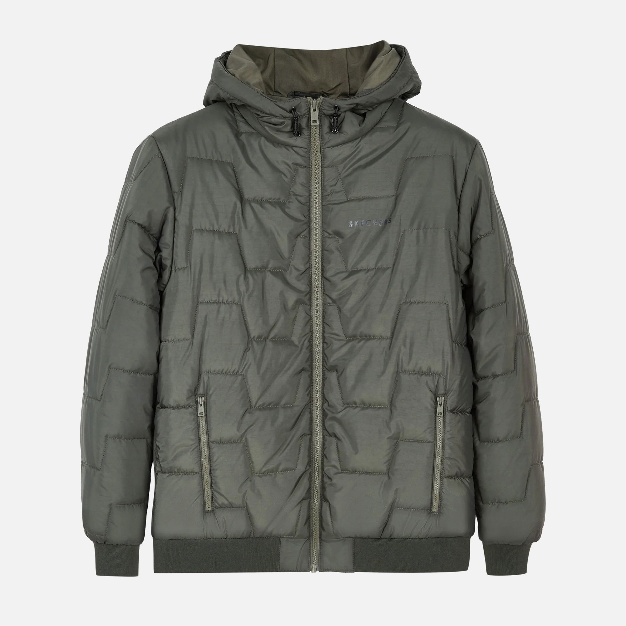 Skechers Outerwear Padded Full-Zip Hoodie Erkek Mont
