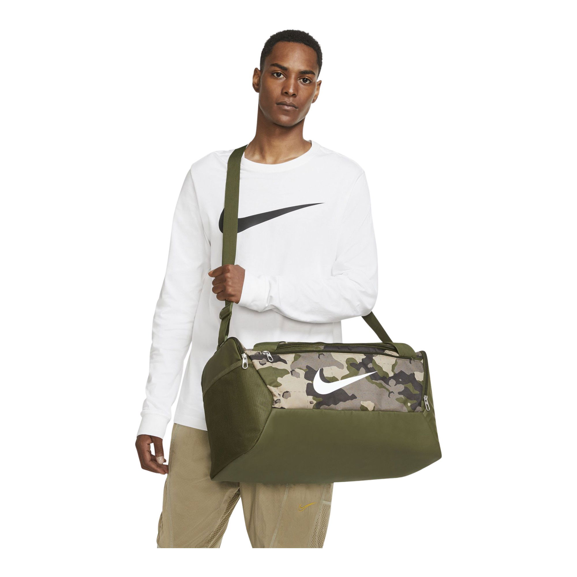 Nike Brasilia Camouflage Training Duffel 9.0 (Small - 41 L) Erkek Spor Çantası