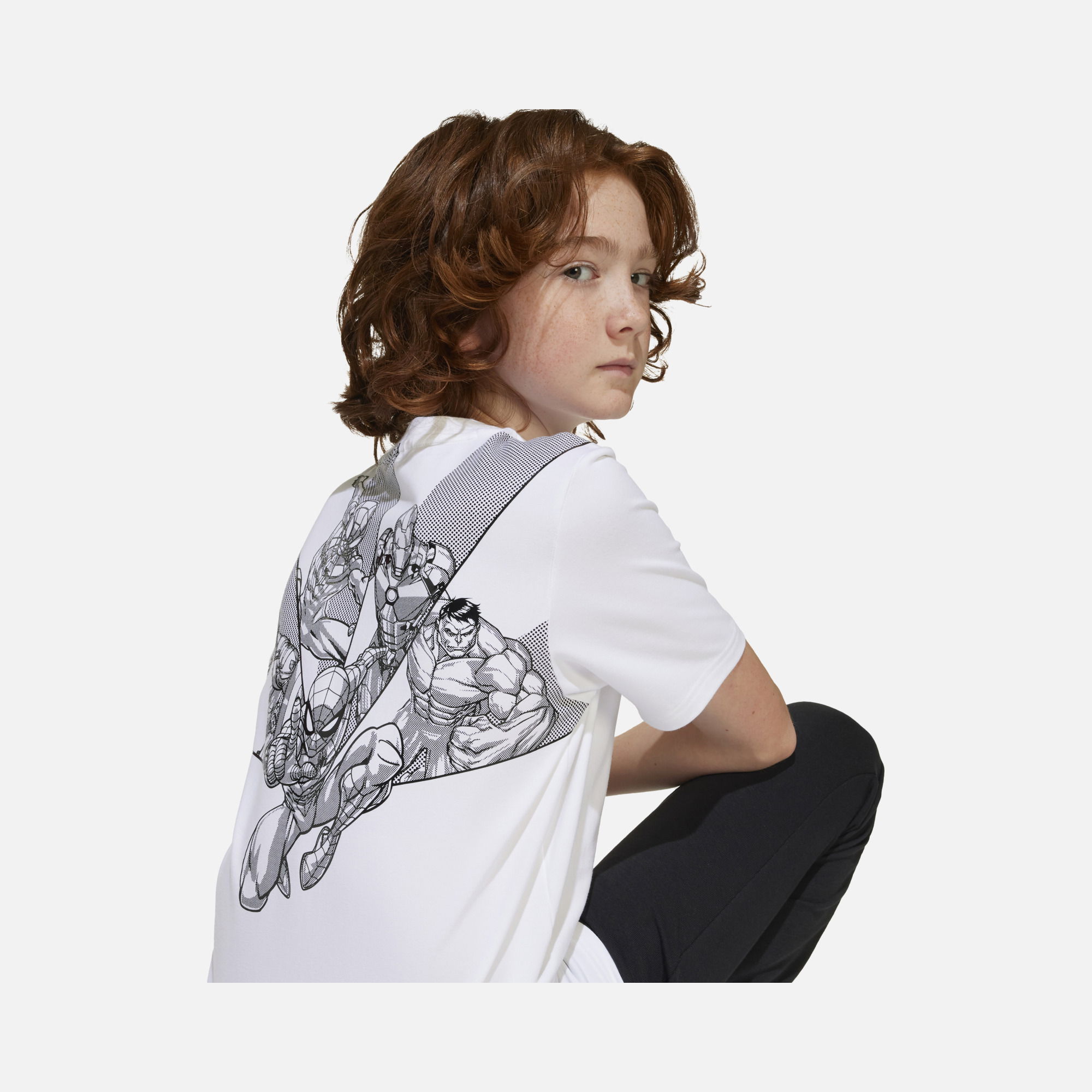 adidas x Marvel Superheroes Graphic Short-Sleeve Çocuk Tişört