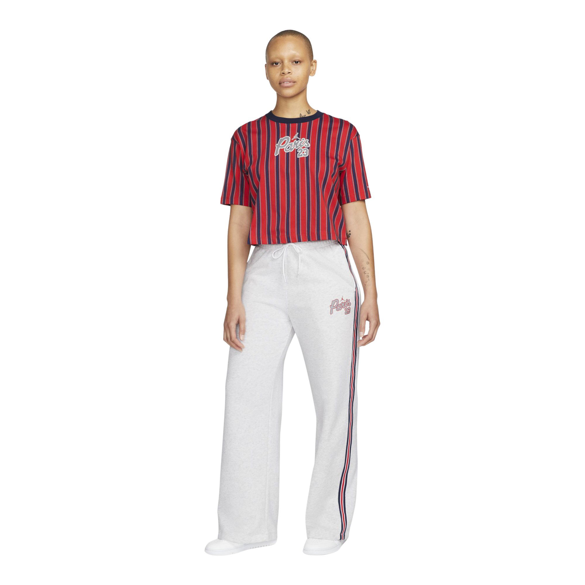Nike Jordan 23 Paris Saint-Germain Graphic Cropped Short-Sleeve Kadın Tişört