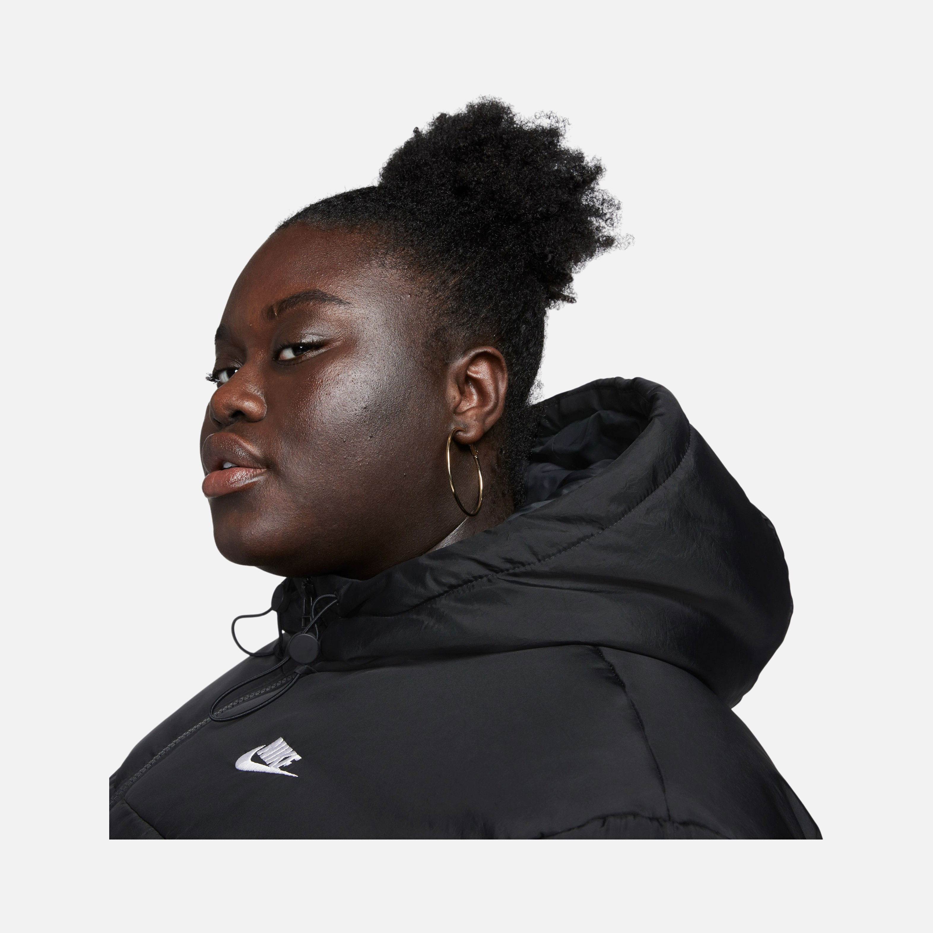 Nike Sportswear Classics Therma-Fit Full-Zip Hoodie (Plus Size) Kadın Parka