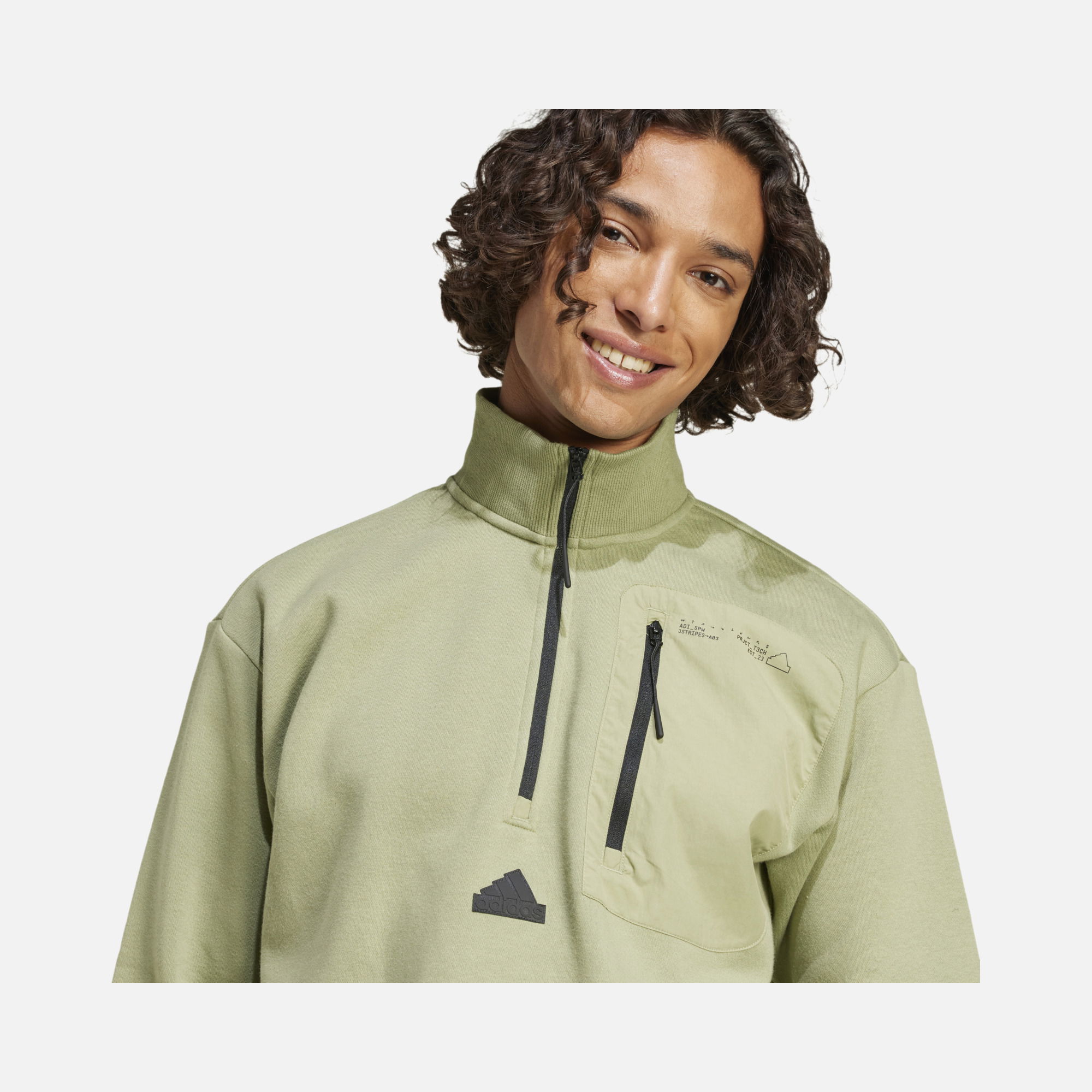 adidas Sportswear City Escape Fleece Half-Zip Erkek Sweatshirt
