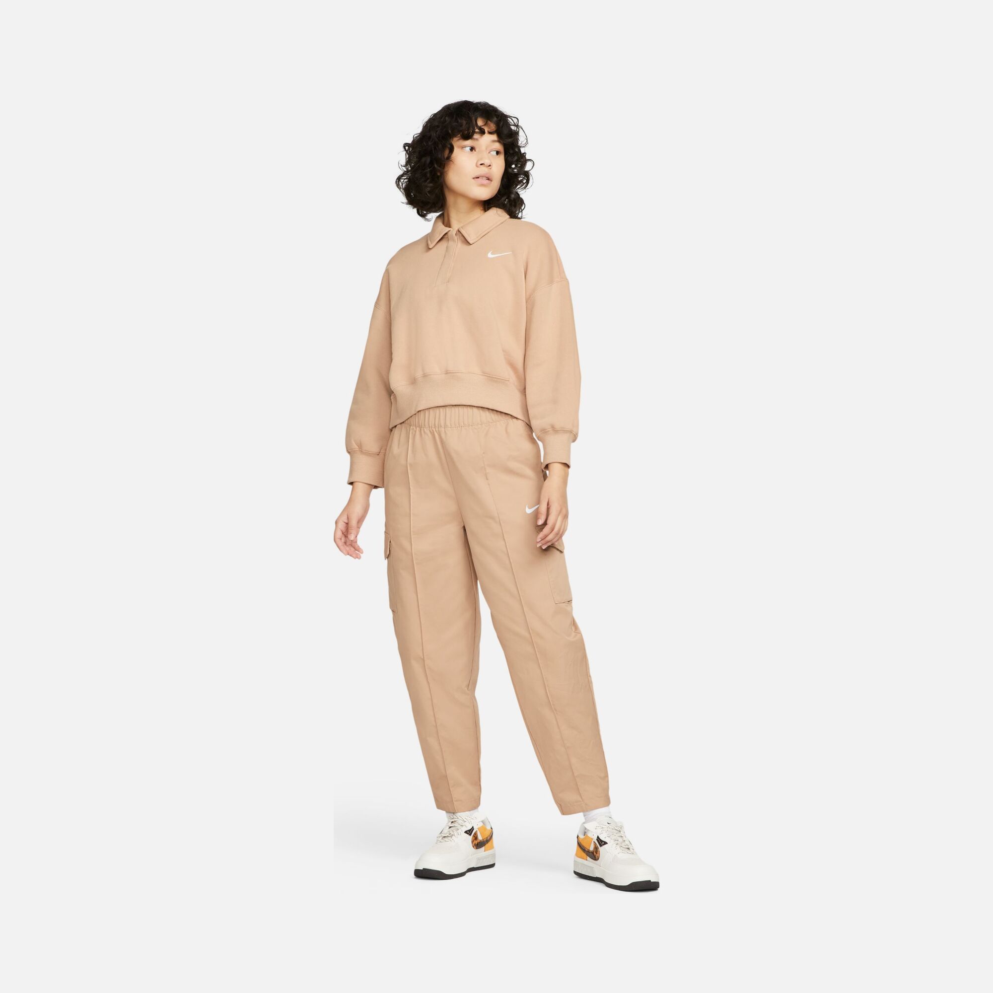 Nike Sportswear Phoenix Fleece Cropped 3 Q Polo Kadın Sweatshirt