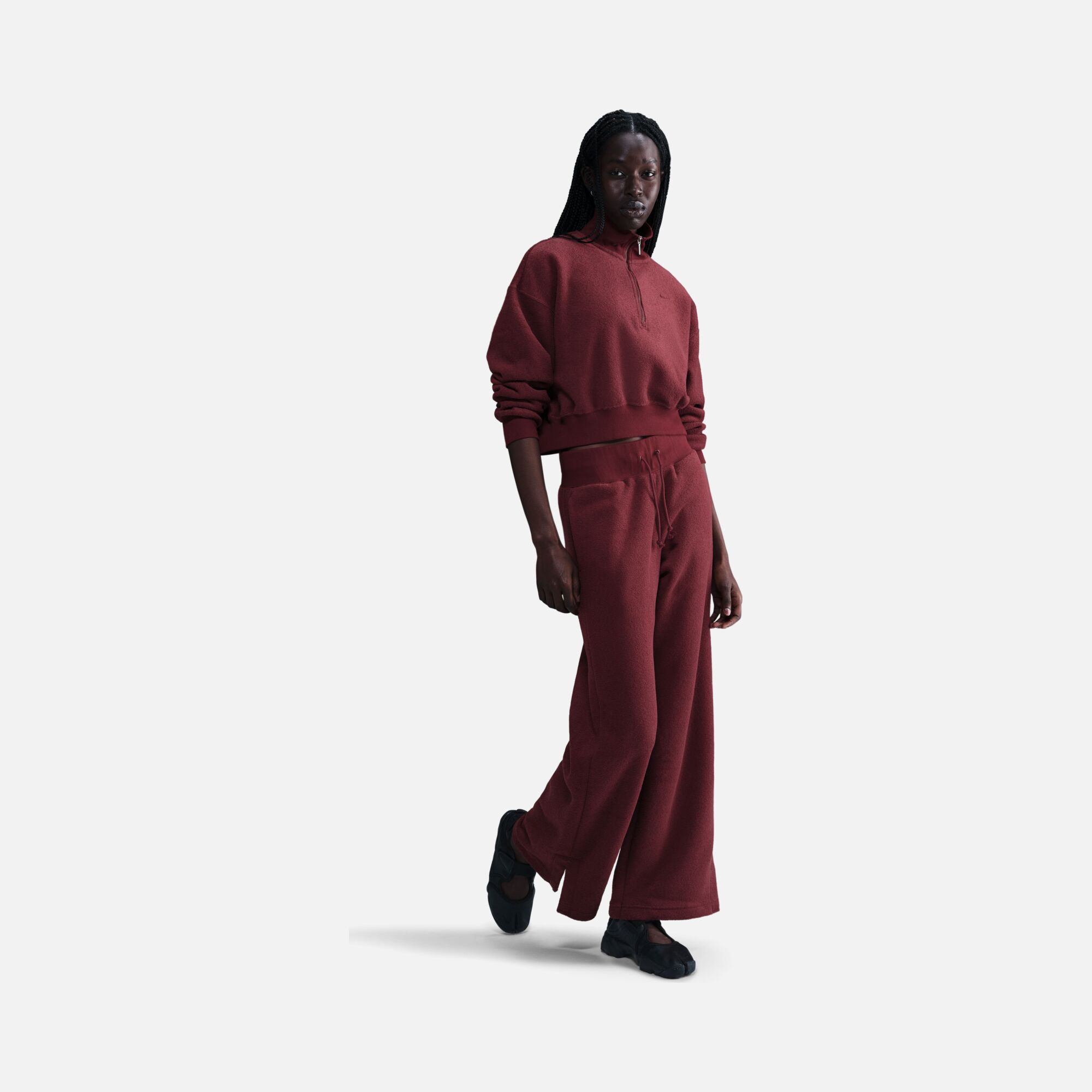 Nike Sportswear Phoenix Plush High-Waisted Wide-Leg Cozy Fleece Kadın Pantolon
