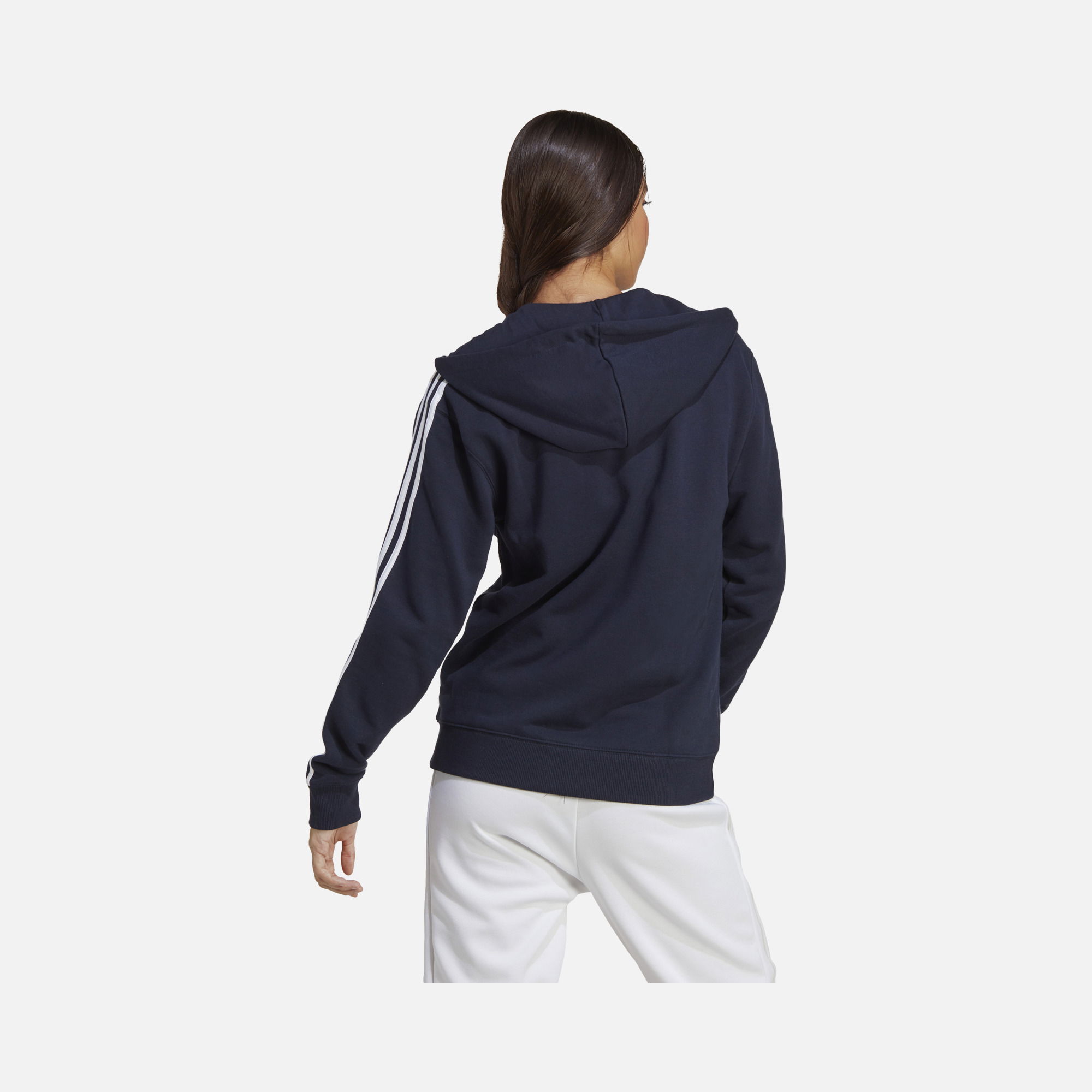 adidas Essentials 3-Stripes French Terry Full-Zip Hoodie Kadın Sweatshirt