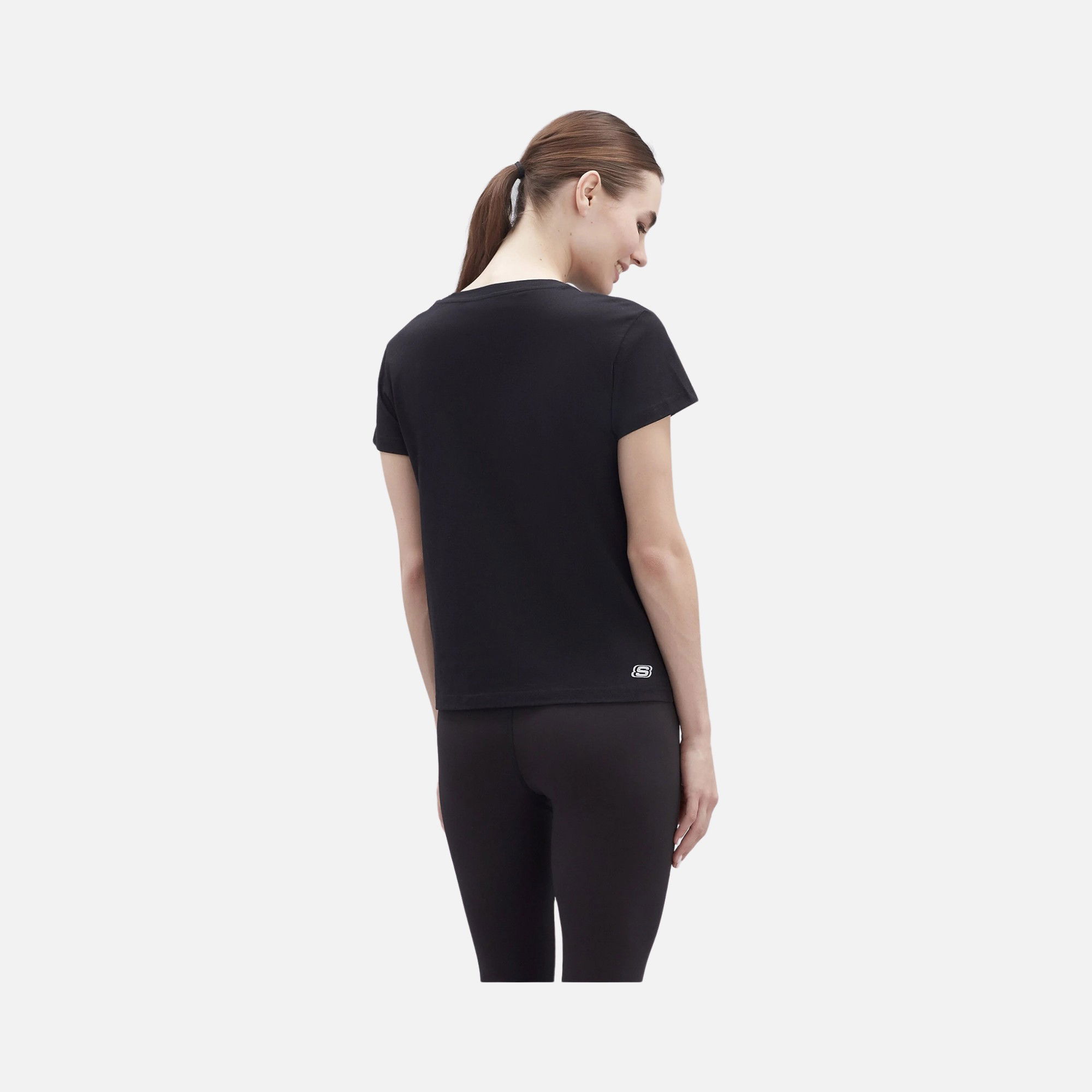 Skechers Sportswear Graphic Shiny Logo Short-Sleeve Kadın Tişört
