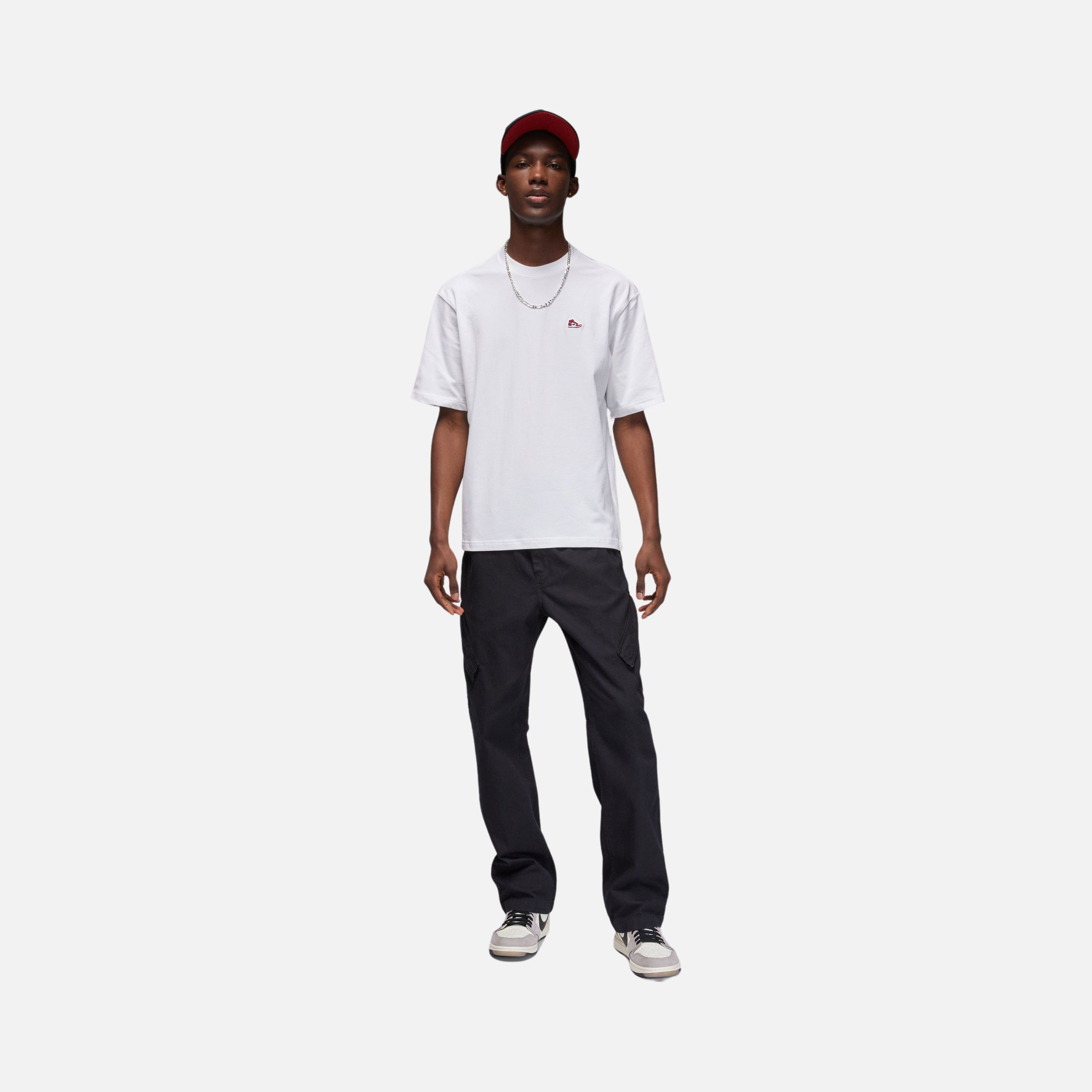 Nike Jordan Brand Classical Embroidered Small AJ1 Patch Crew Short-Sleeve Erkek Tişört
