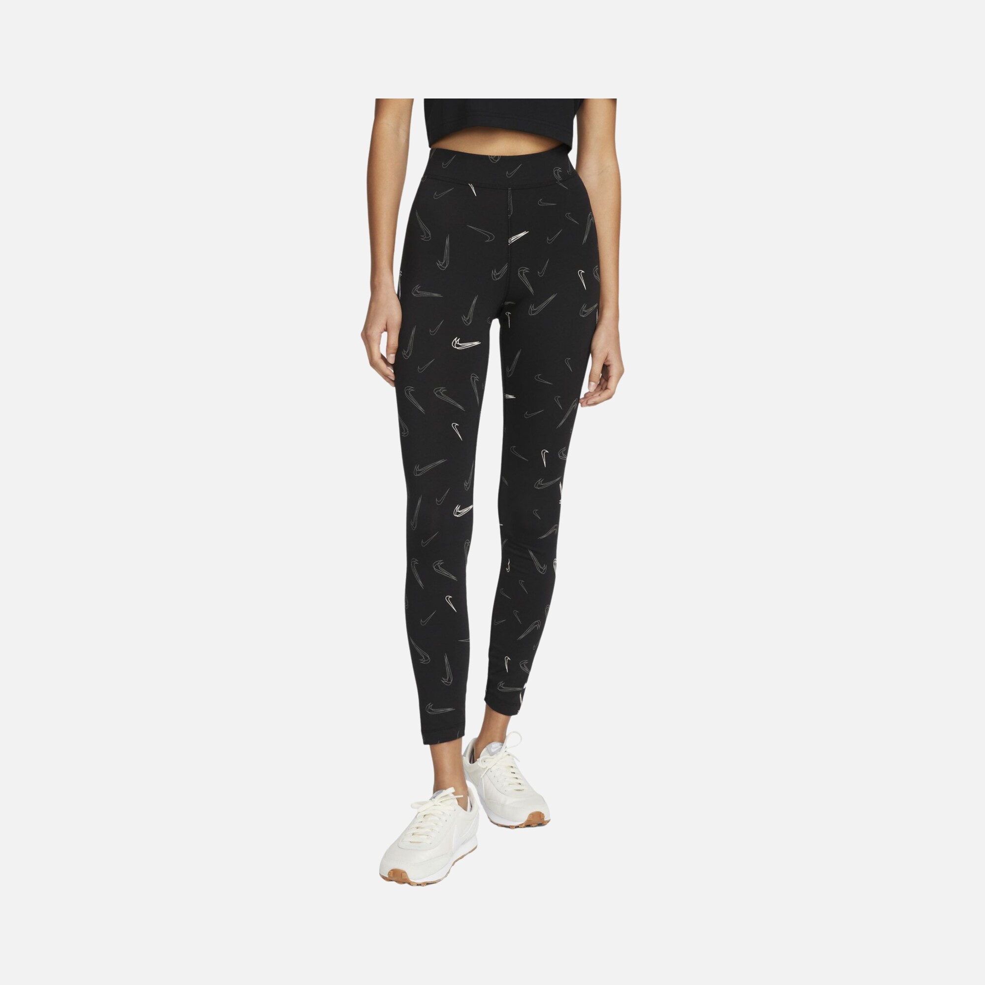 Nike Sportswear Swoosh Printed High-Waisted Dance Kadın Tayt