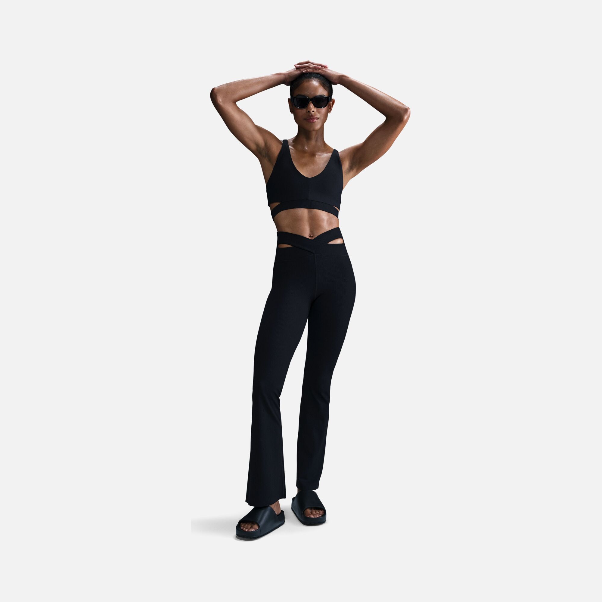 Nike Dri-fit Zenvy Hr Rib Flare Kadın Tayt