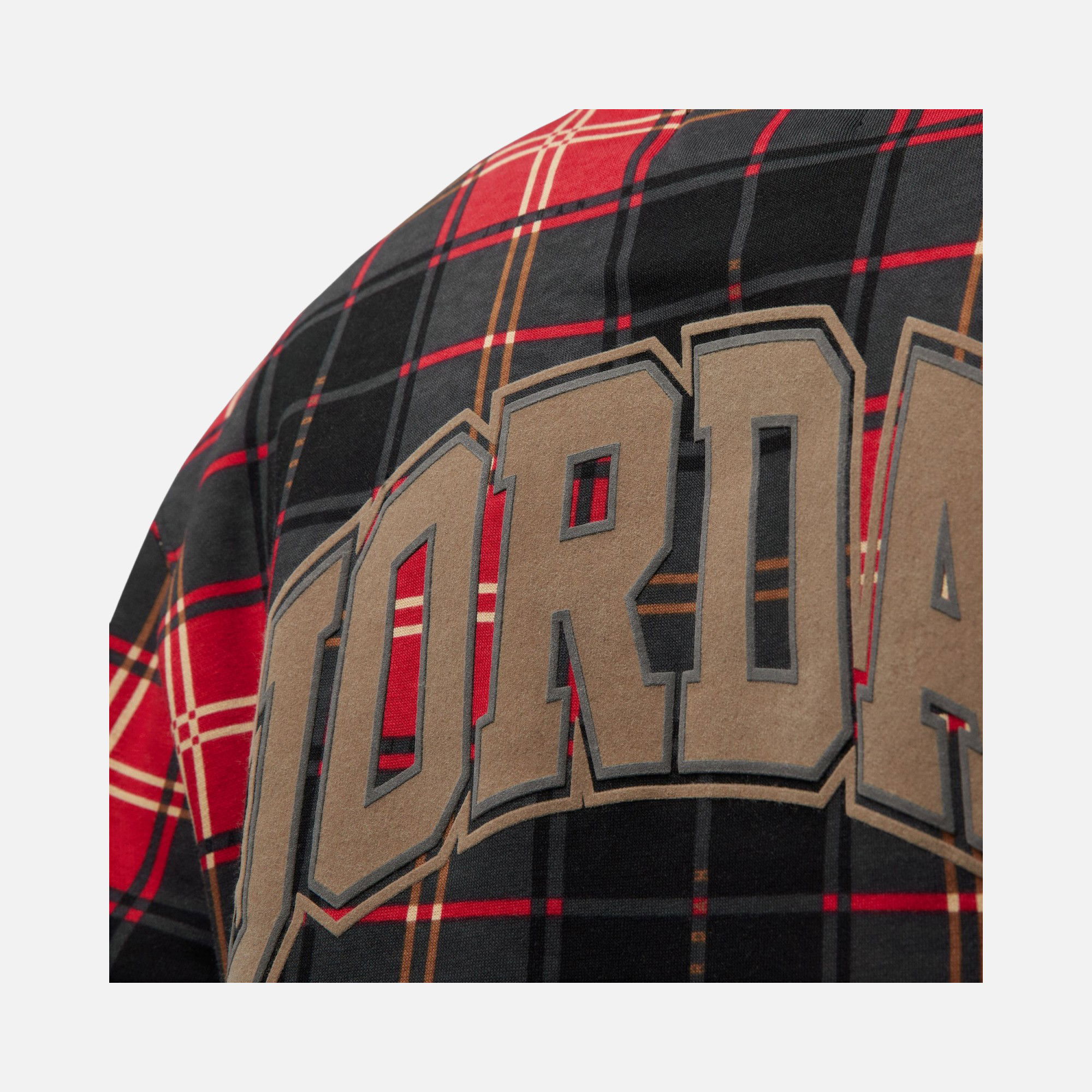 Nike Jordan Essential Flight Artist Series Plaid Fleece Crew Erkek Sweatshirt