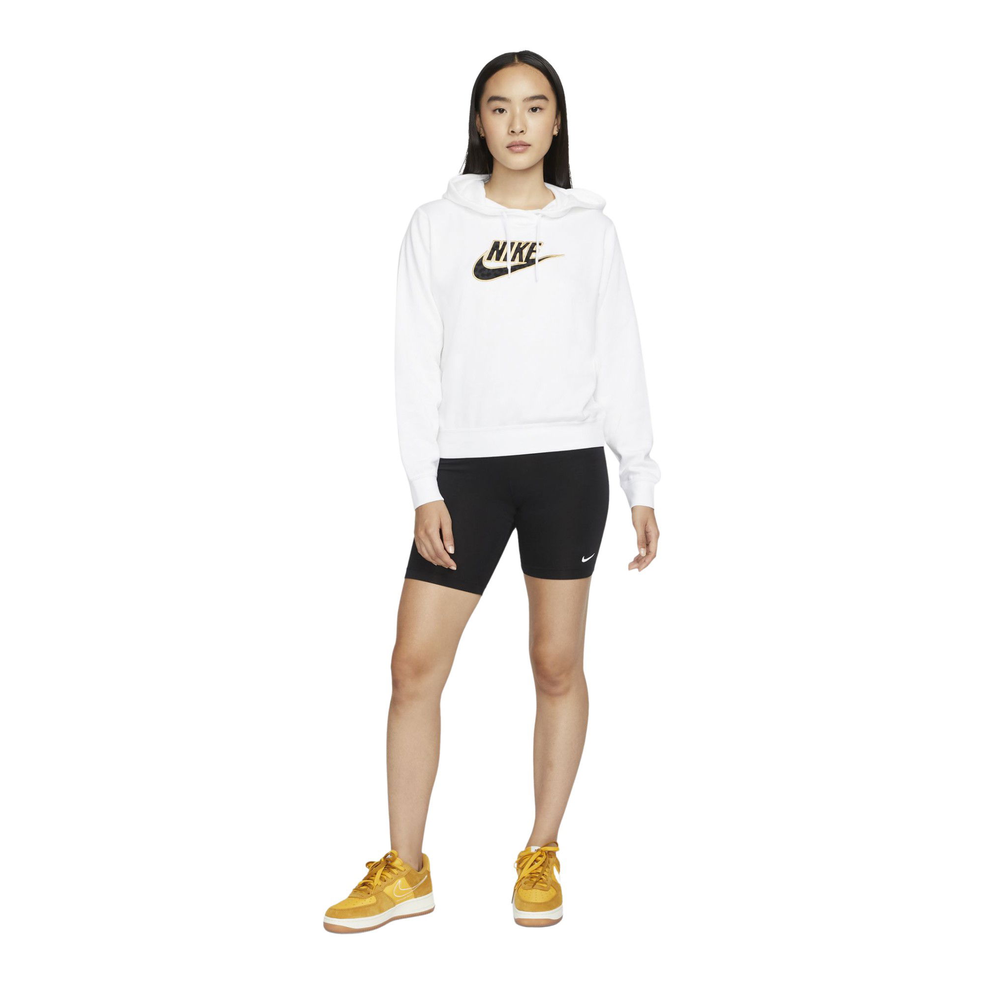 Nike Sportswear Fleece Futura Leopard Graphic Print Hoodie Kadın Sweatshirt